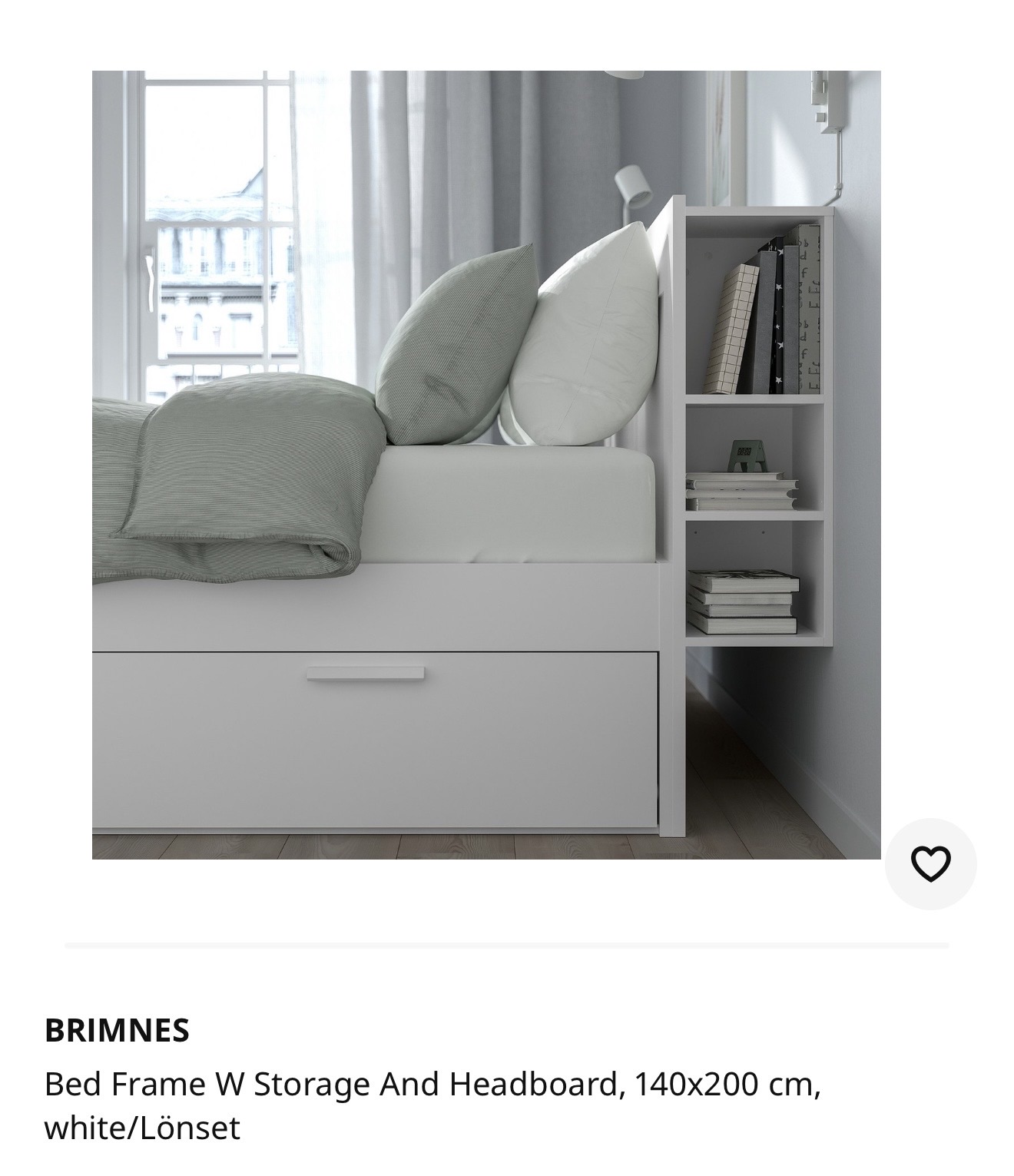 Ikea Brimnes Bed 140x200cm in perfect condition - Image 5