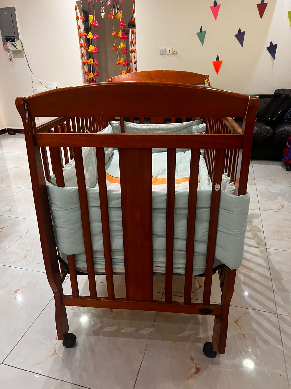 Babyshop's Juniors brand baby cot and mattress for sale - Image 2