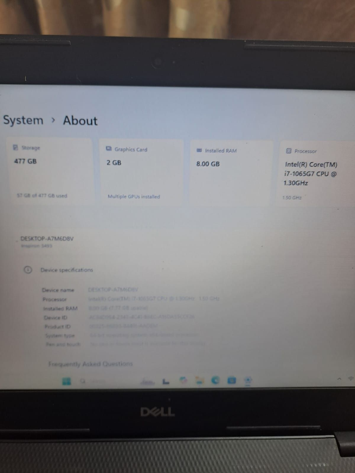 Dell inspiron i7 10th generation  - Image 2
