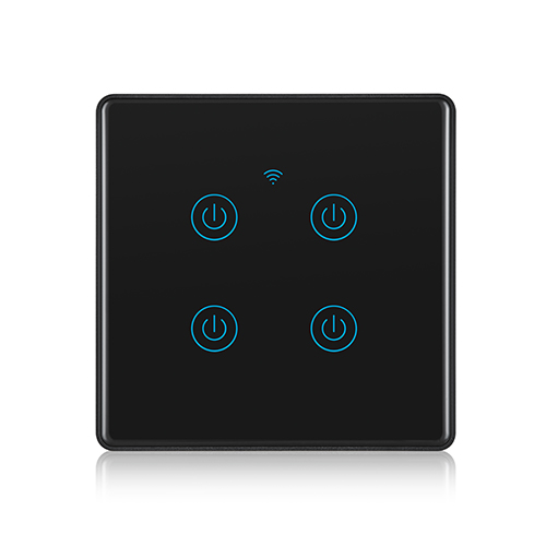 Secuview Four Gang Brushed Panel Smart Switch With Plastic Border - Image 4