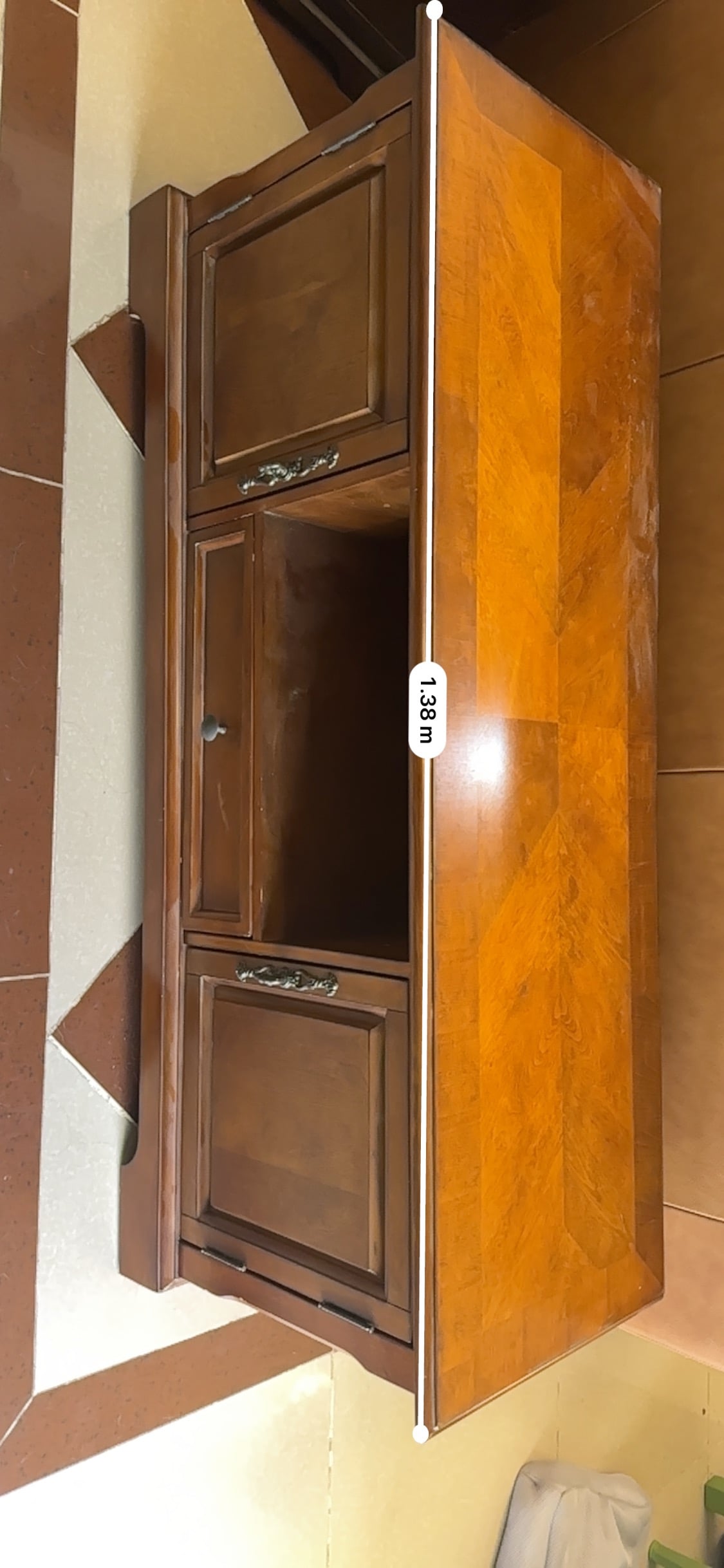 TV table stand bench solid wood - Image 3