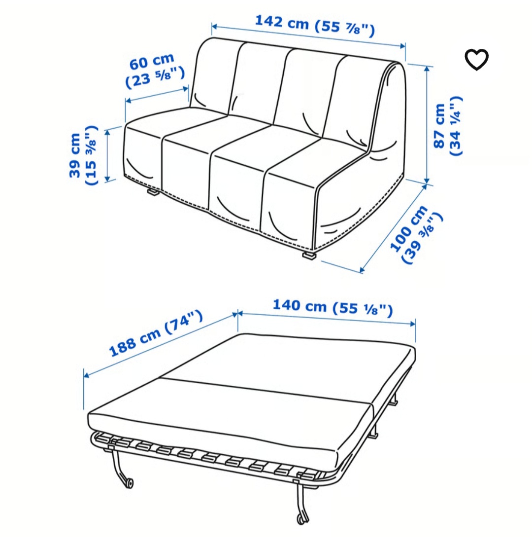 Ikea 2 seater comfortable sofa bed  - Image 6