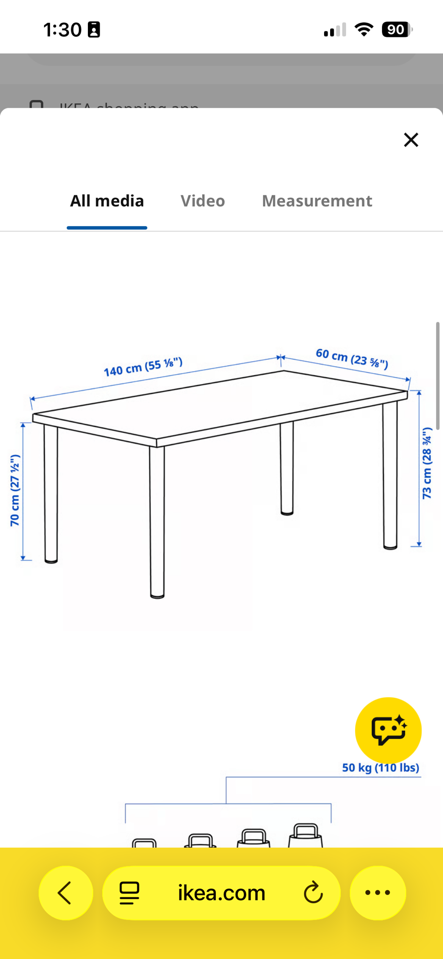 IKEA LAGKAPTEN / ADILS desk table (140x60 cm) + 2 Nilkamal chairs for sale. - Image 4