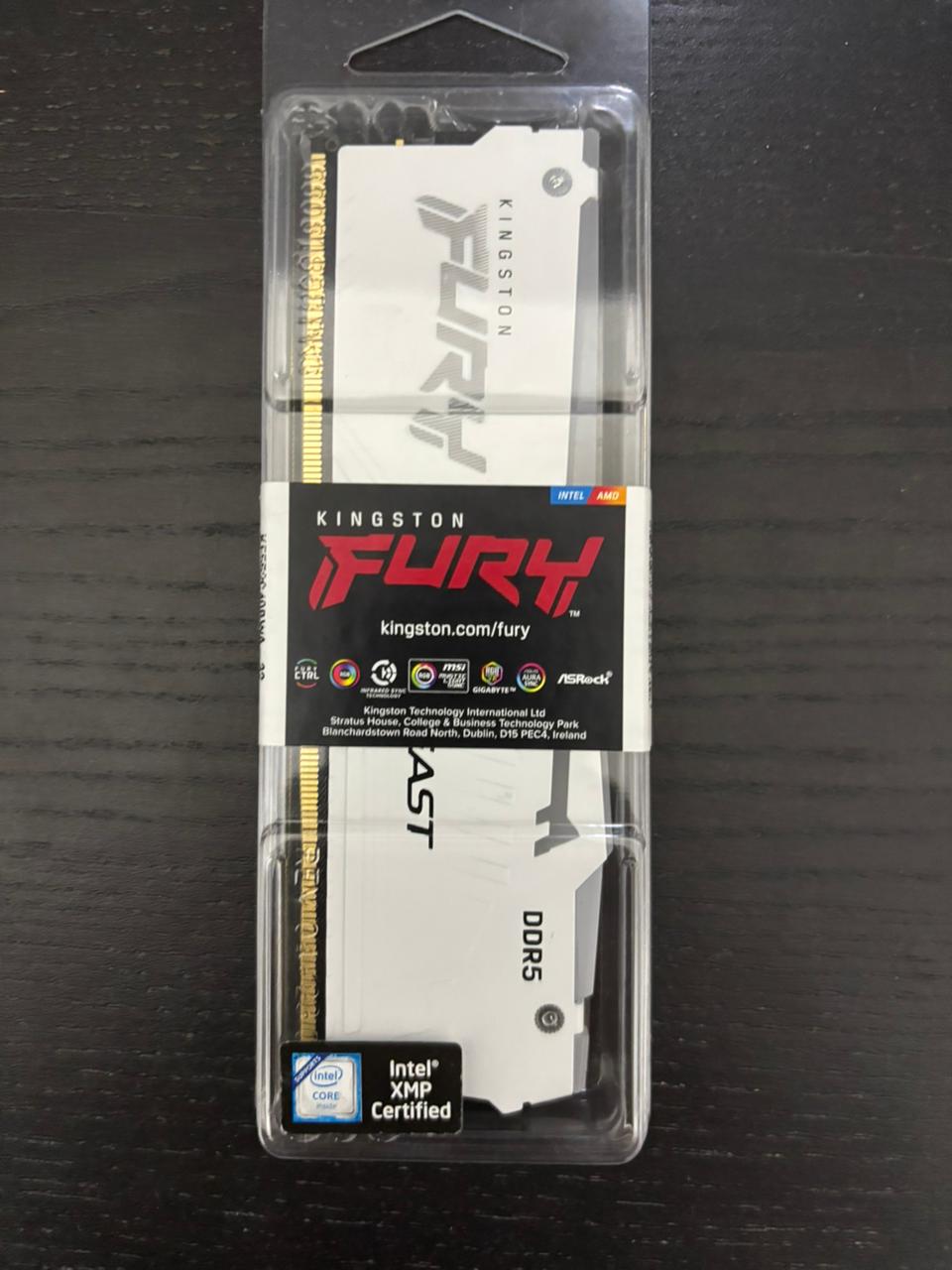 Kingston FURY Beast White RGB 32GB 5200MT/s CL40 DDR5 - Image 1