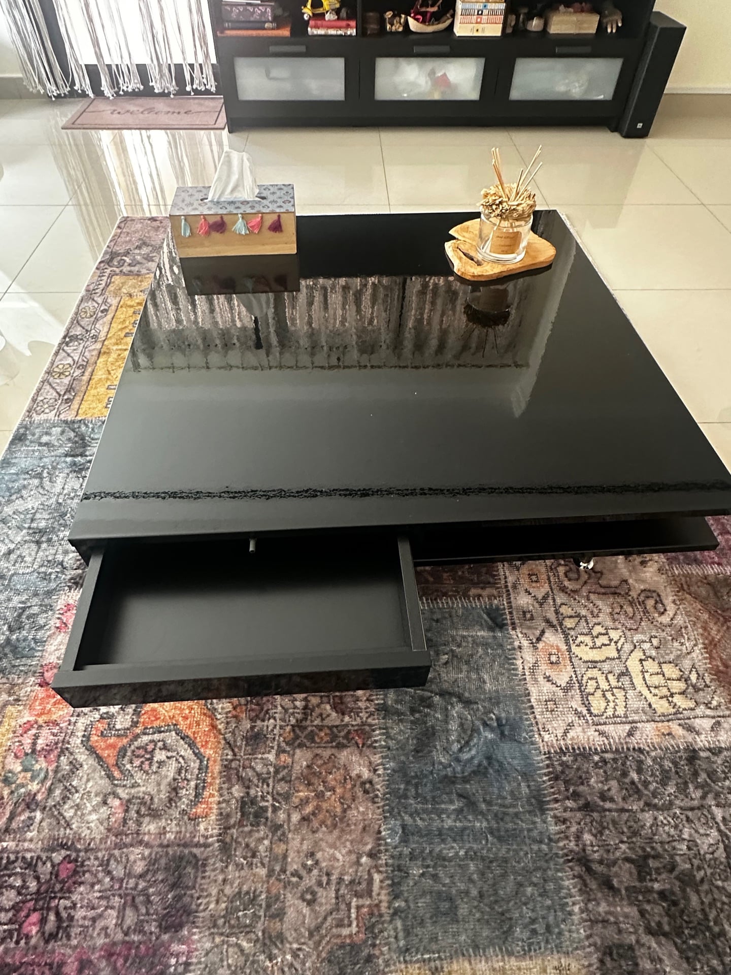 Home Centre 4-Seater Faux Leather Sofa + FREE Coffee Table - Image 8