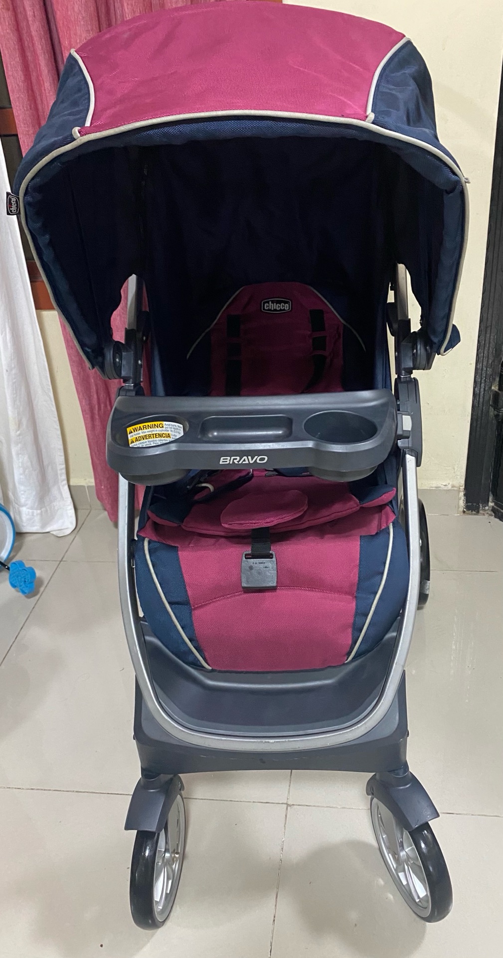Chicco stroller with car seat  ….. selling price is 600qr  - Image 7