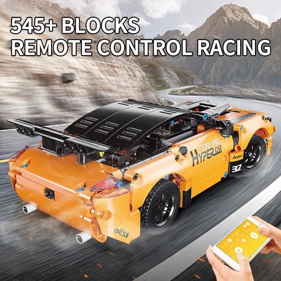 Mould King RC Dodge Challenger Car - 15006 Lego Technic Style Set - Image 2