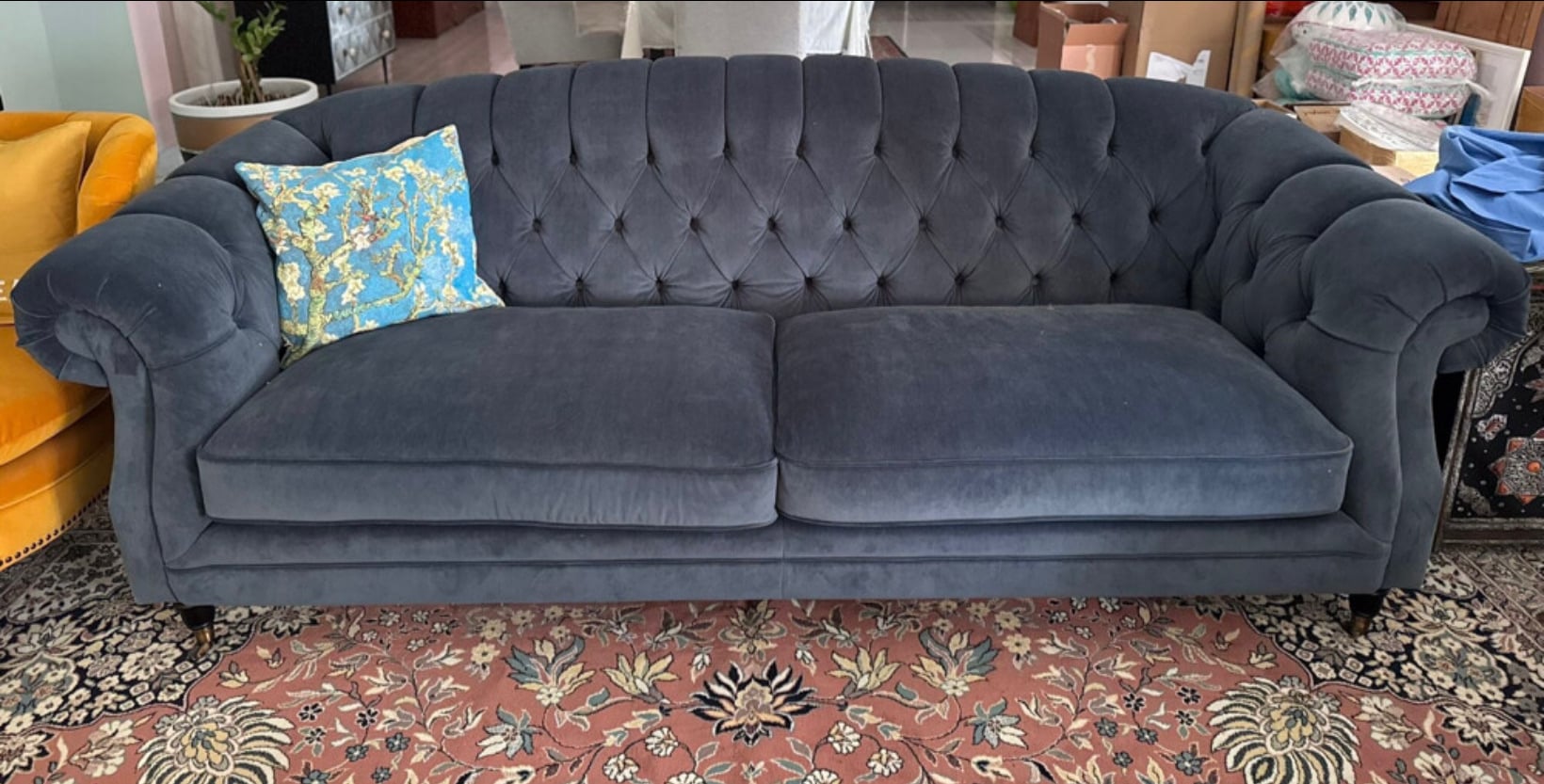 THE ONE velvet blue couches - Image 1