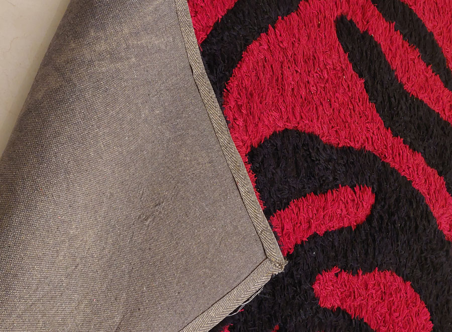 Carpet 160 x205 cm Red black saxony - Image 2