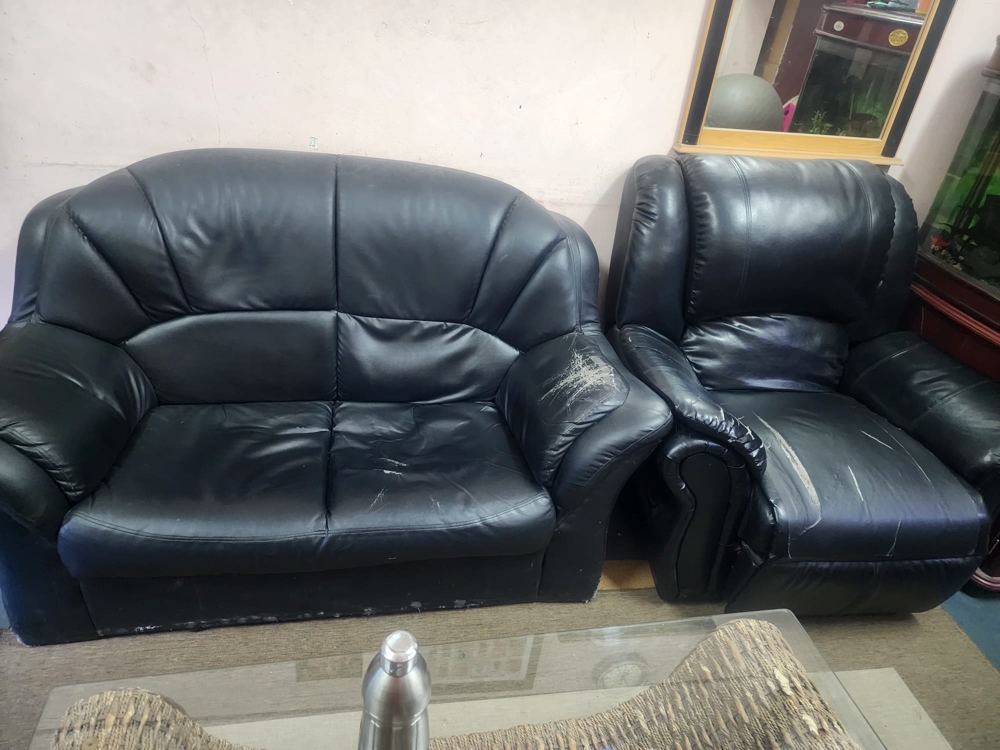 5 seater Black sofa for sale - Image 3