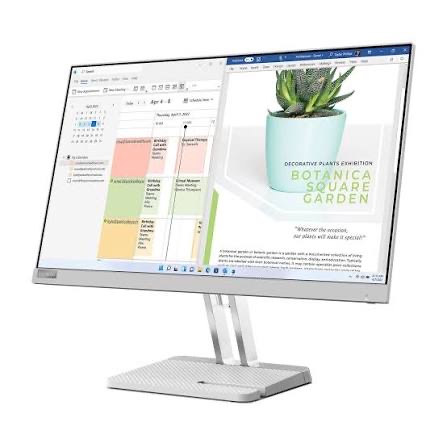 Lenovo LED Monitor Idea L24E-40 – 23.8” Full HD (White) - Image 1