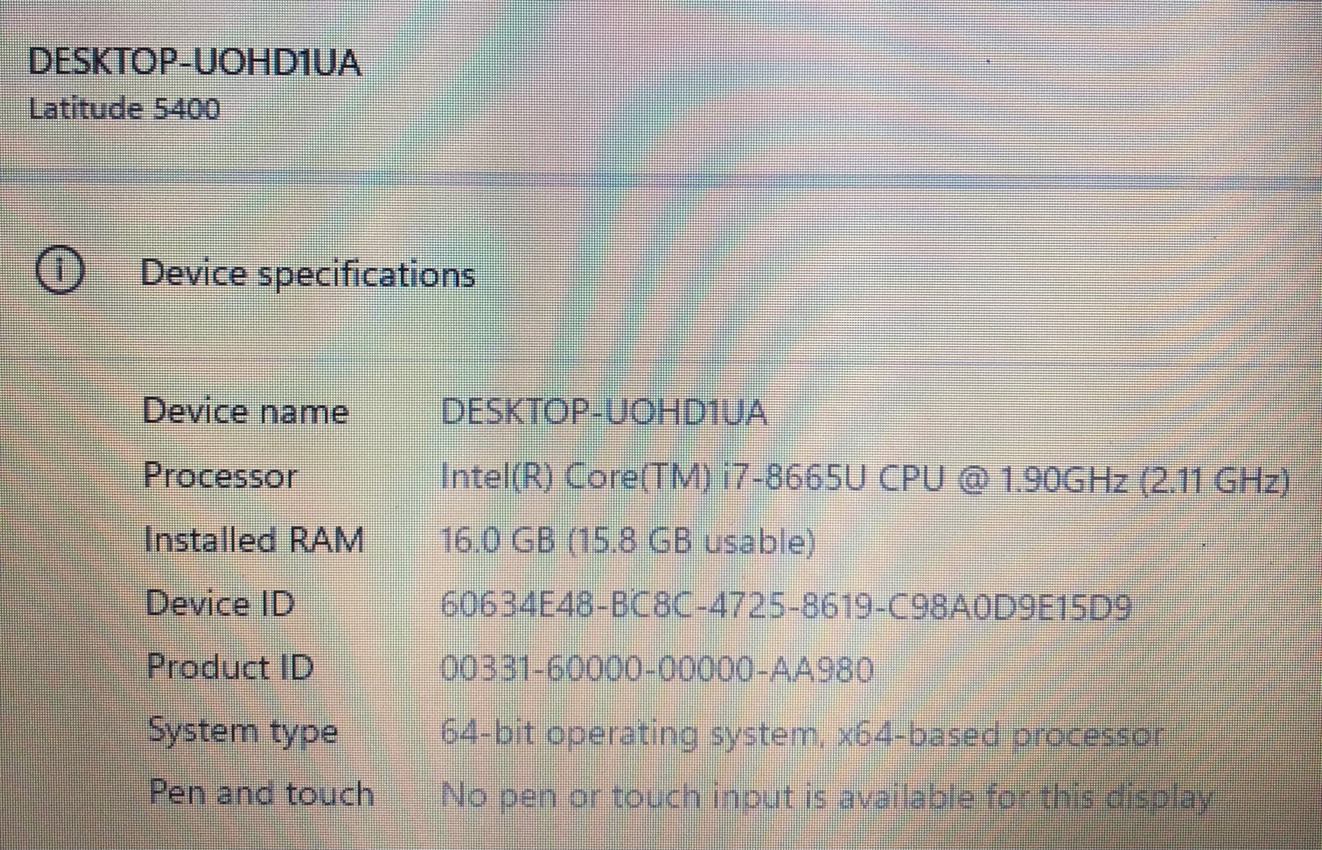 Dell Latitude 5400, Intel Core i7 - Image 9