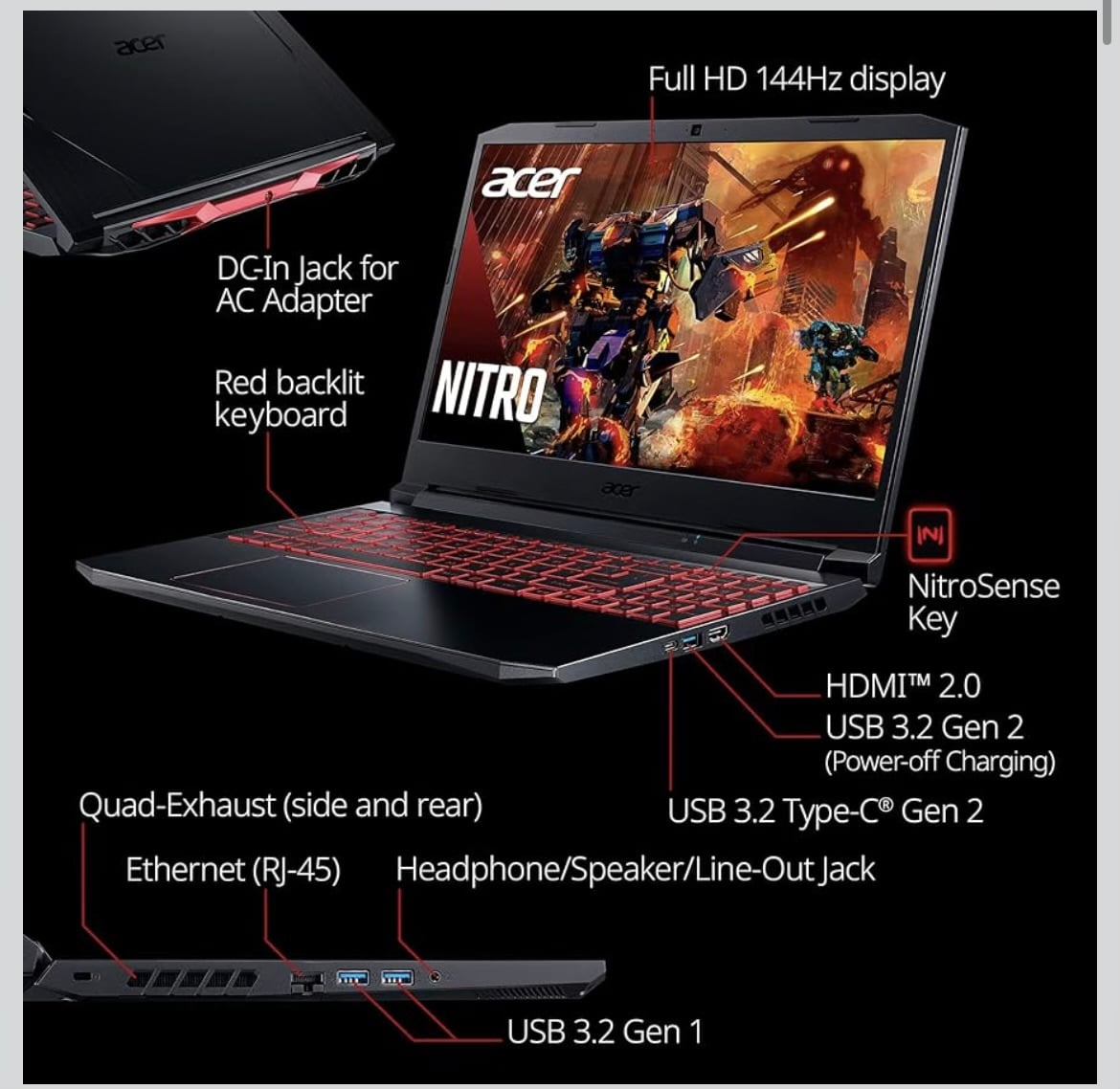 Acer nitro 5 gaming laptop WITH PS5 controler - Image 2