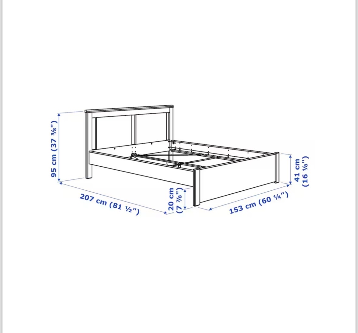IKEA BED FRAME WITH MATTRESS FOR SALE 700QAR - Image 5