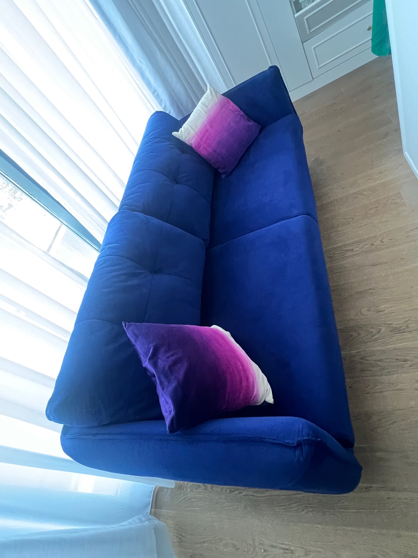 3 seater sofa only in royal Blue color  - Image 3