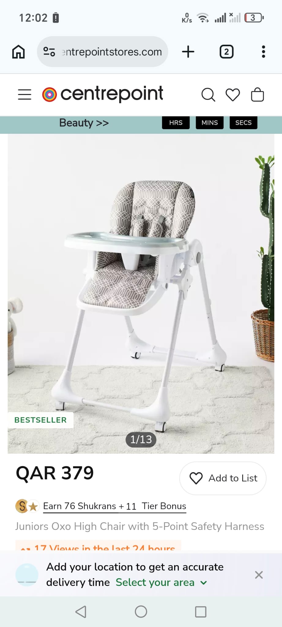 Juniors Oxo high chair - Image 4
