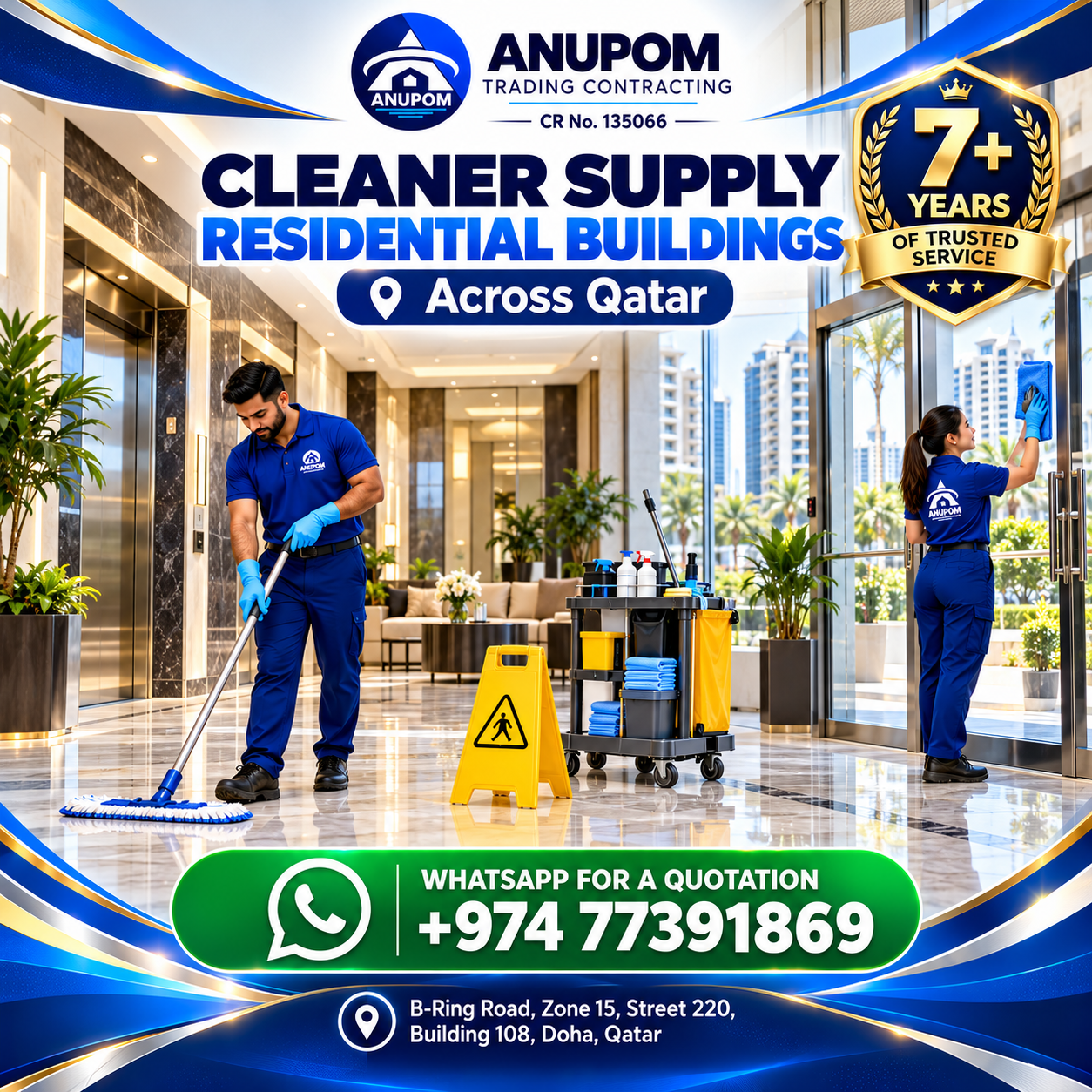 Cleaner Supply Across Qatar | 7+ Years of Trusted Service - Cleaning & Hospitality