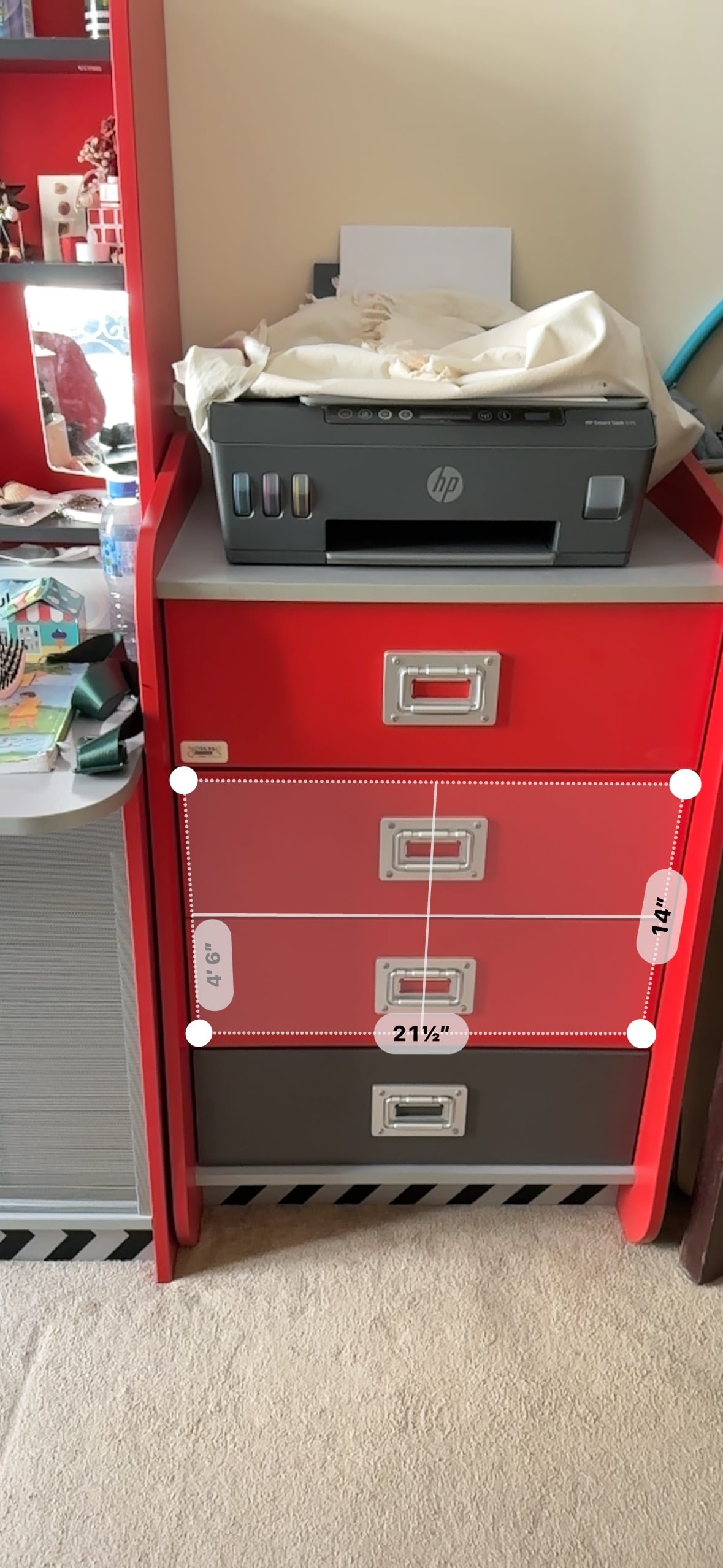 Storage desk of drawers - Image 2