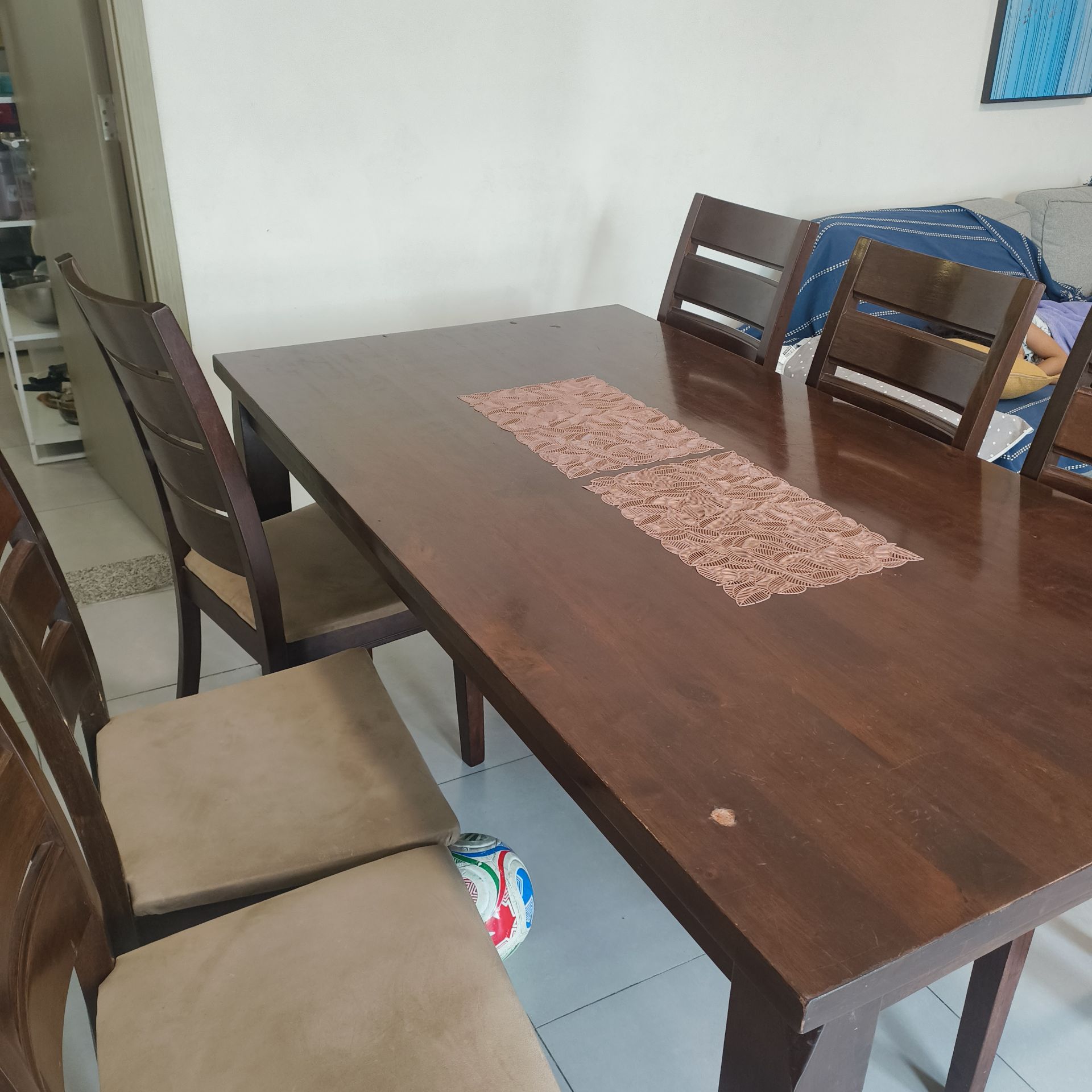  dining table set with 6 chair - Image 2