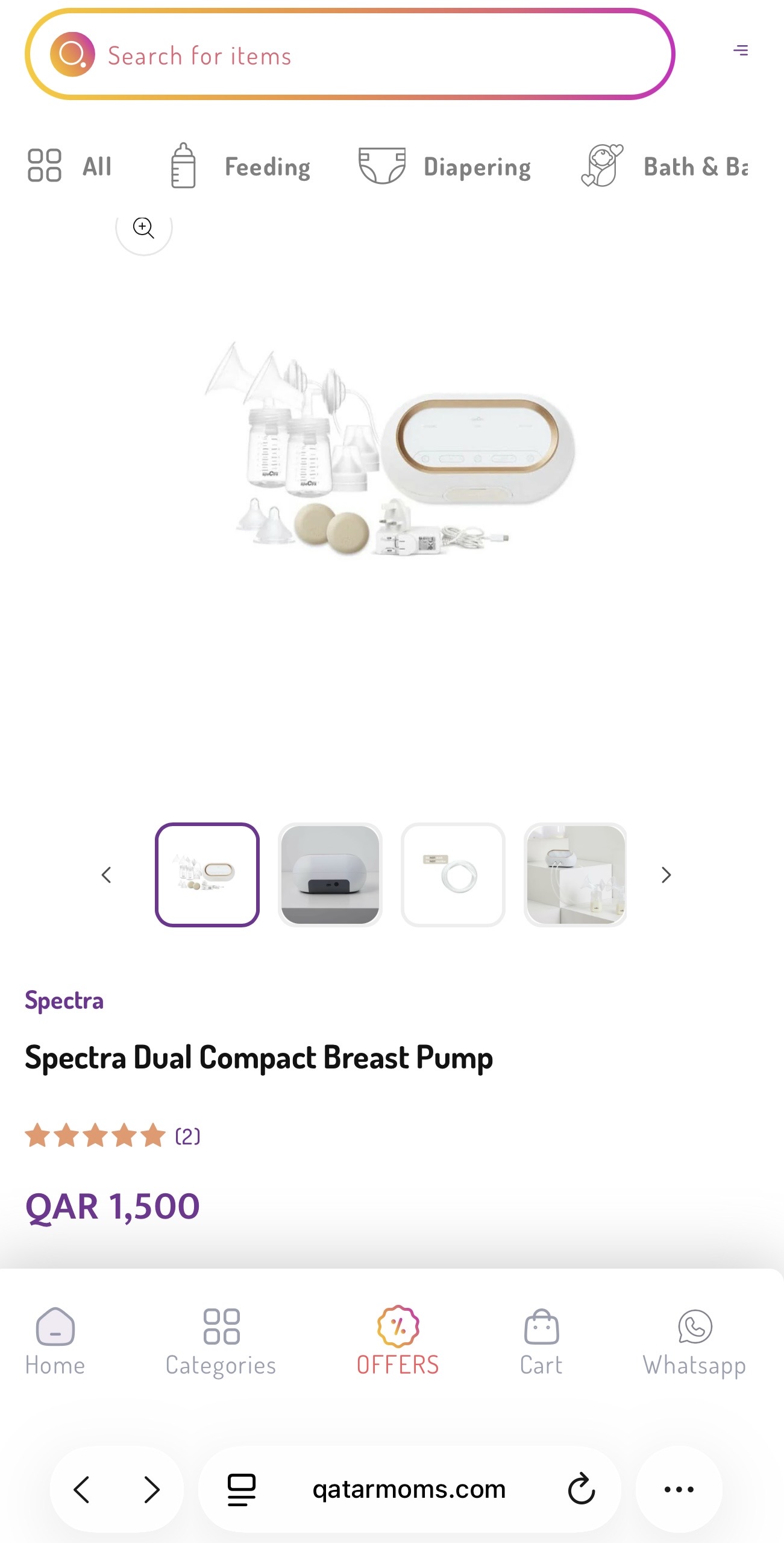 PREMIUM ELECTRIC BREAST PUMP - SPECTRA DUAL COMPACT - Image 9