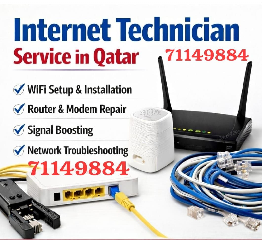 We Air WiFi internet & Setalite Dish fixing service call 71149884