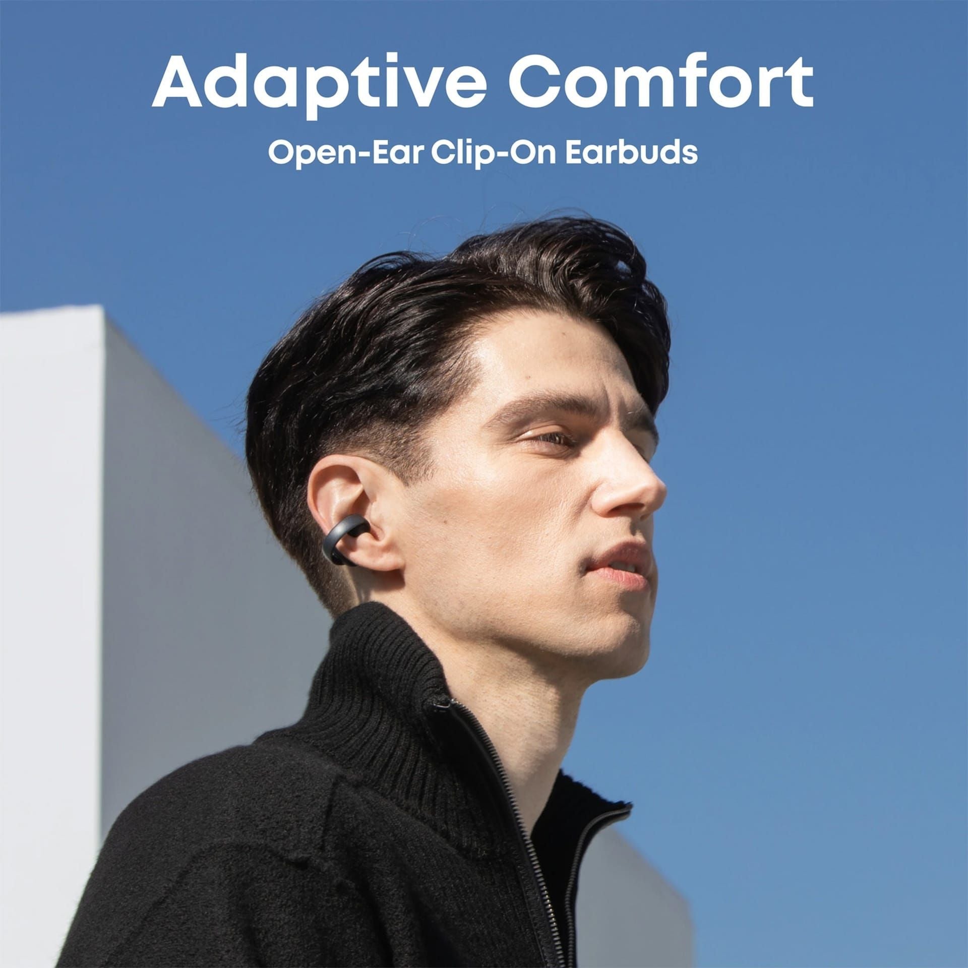 Anker Soundcore AeroClip Open-ear Wireless Earbud, Black - Image 2