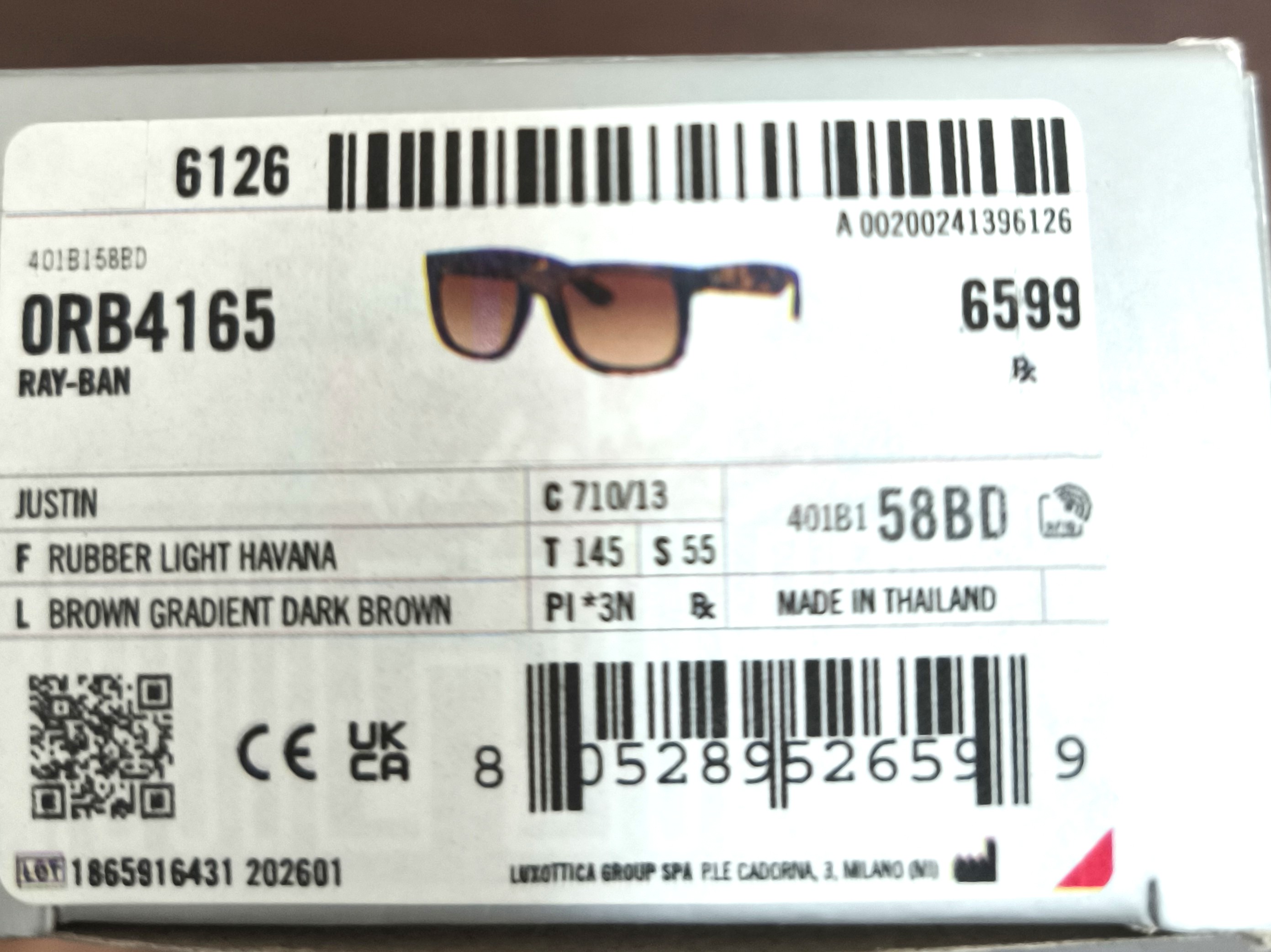 نظارات شمسية للرجال والنساء RayBan (ORB 4165) للبيع - Image 8