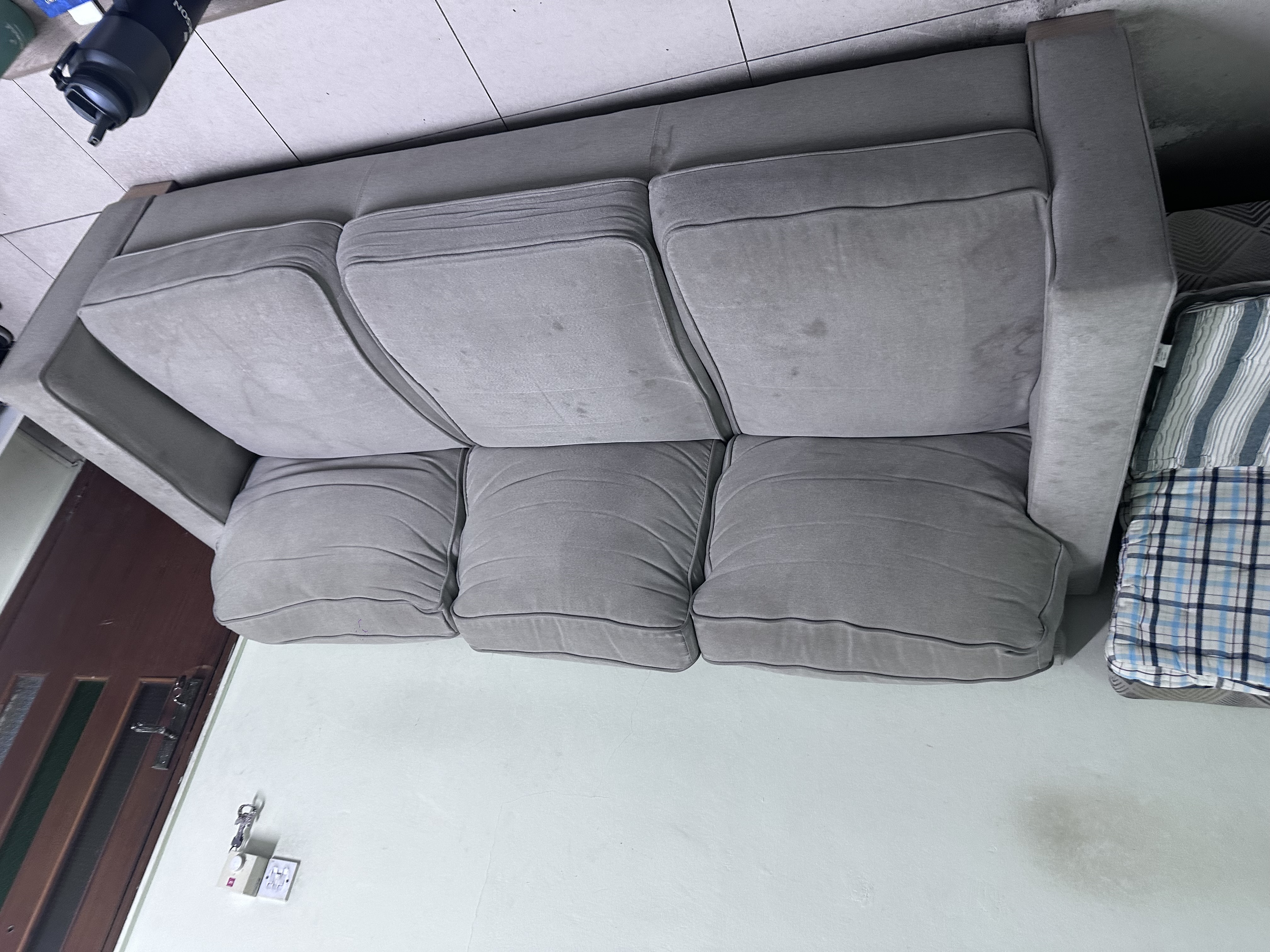 Grey sofa, 3 seater  - Image 4