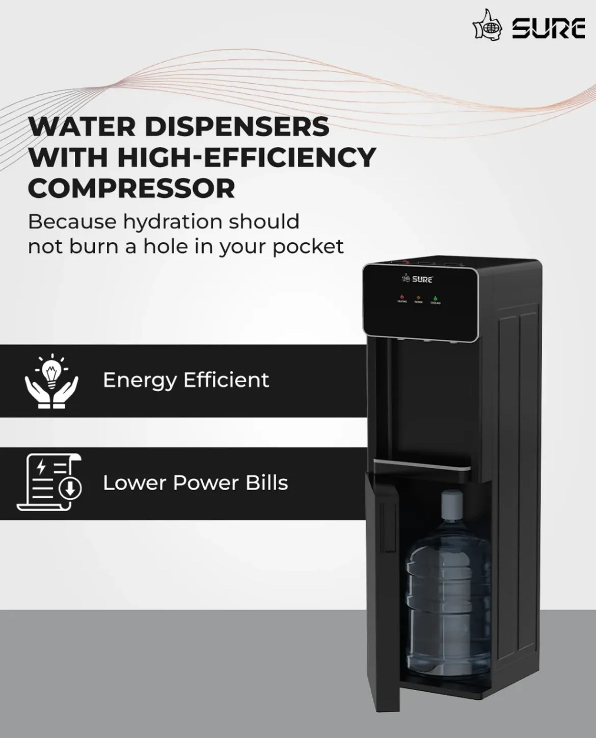 Sure OUDIS B7 Bottom Loading Water Dispenser - Image 1