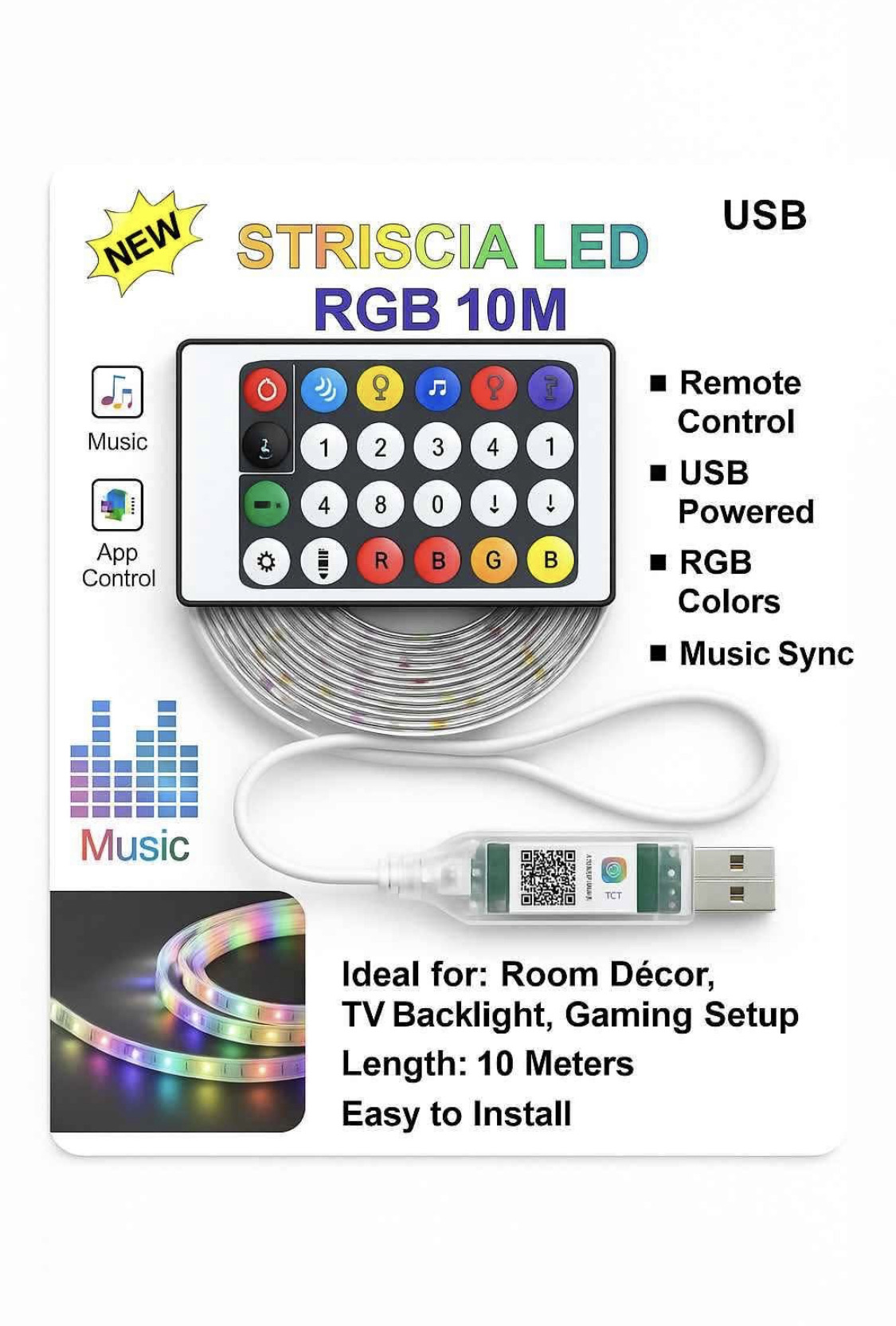 LED Light Strips(10M) With App Control For Sale 💫 - Image 2