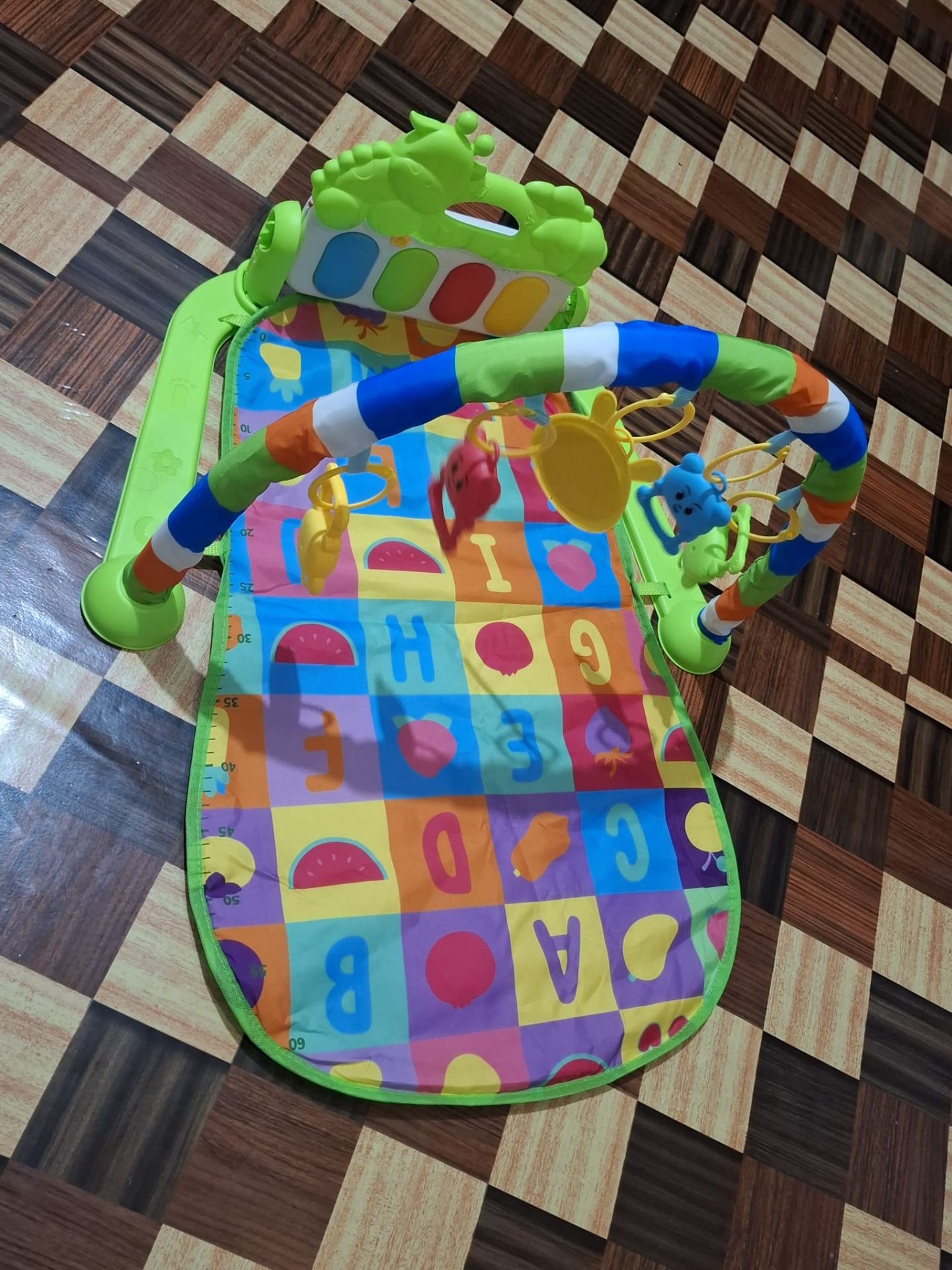 New Baby Activity Play Gym Mat with Hanging Toys – Colorful Learning Mat - Image 1