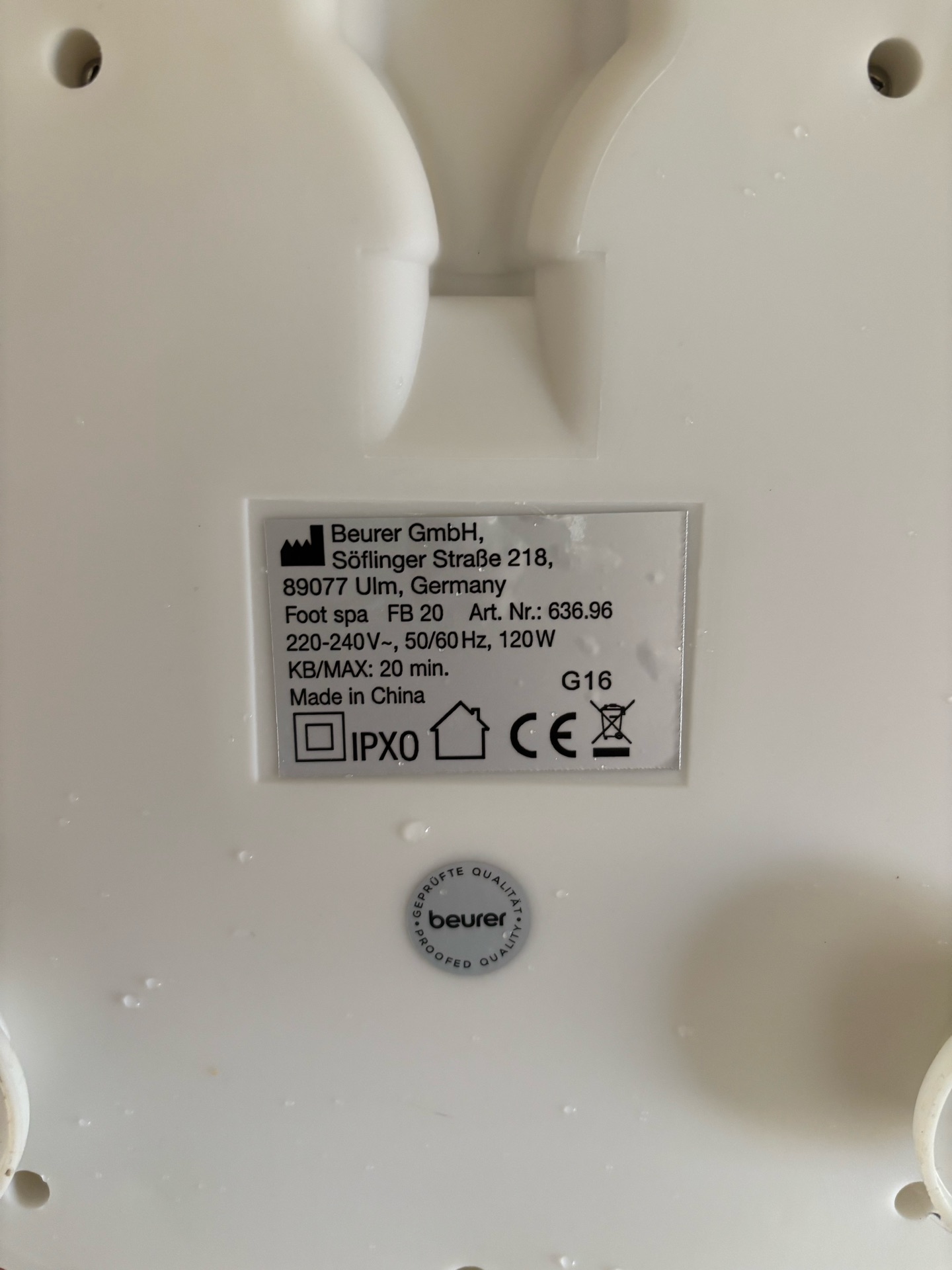 Foot Spa Beuer FB20 - Image 4