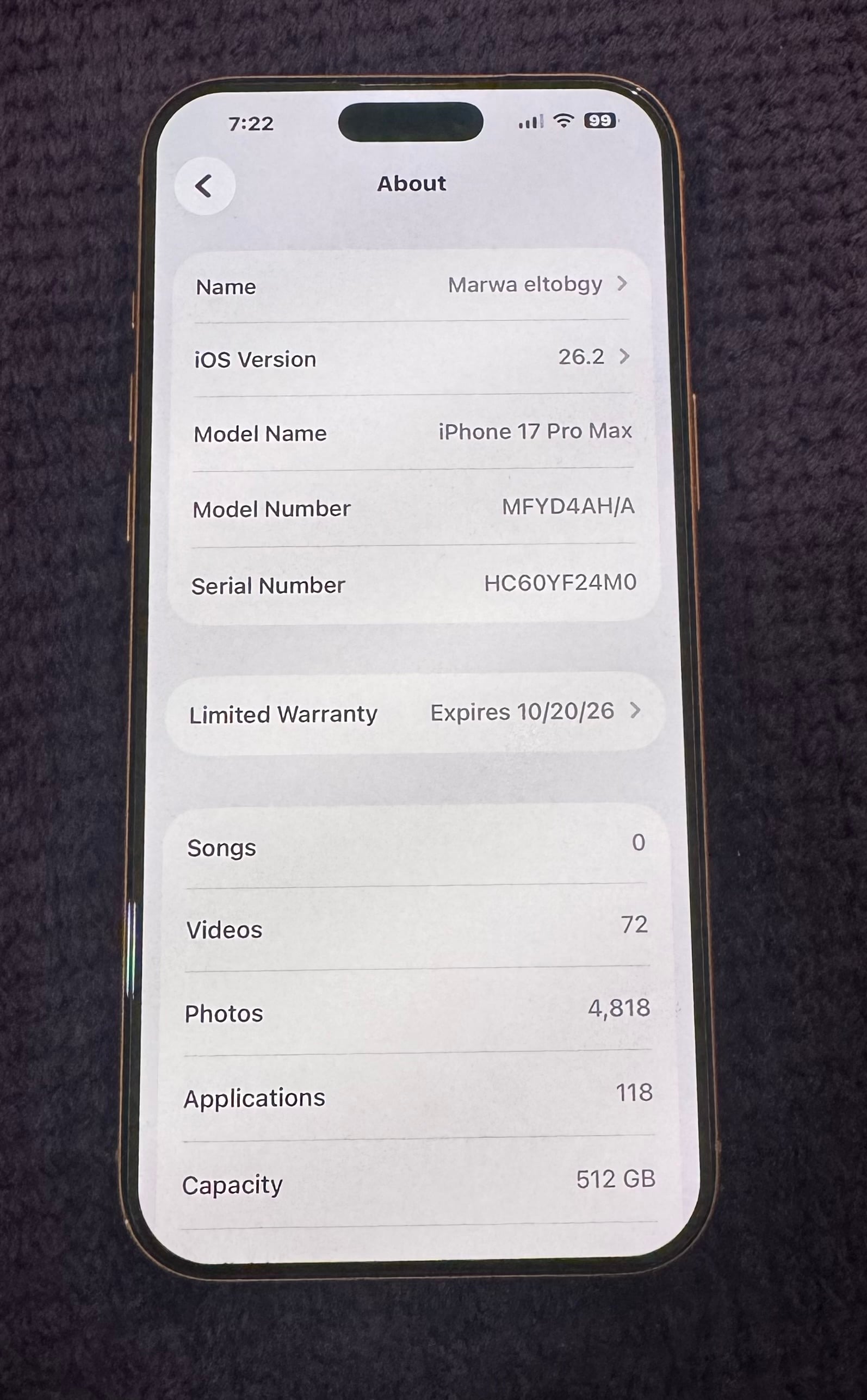 I phone 17 pro 512 gb -japanese version - Image 2