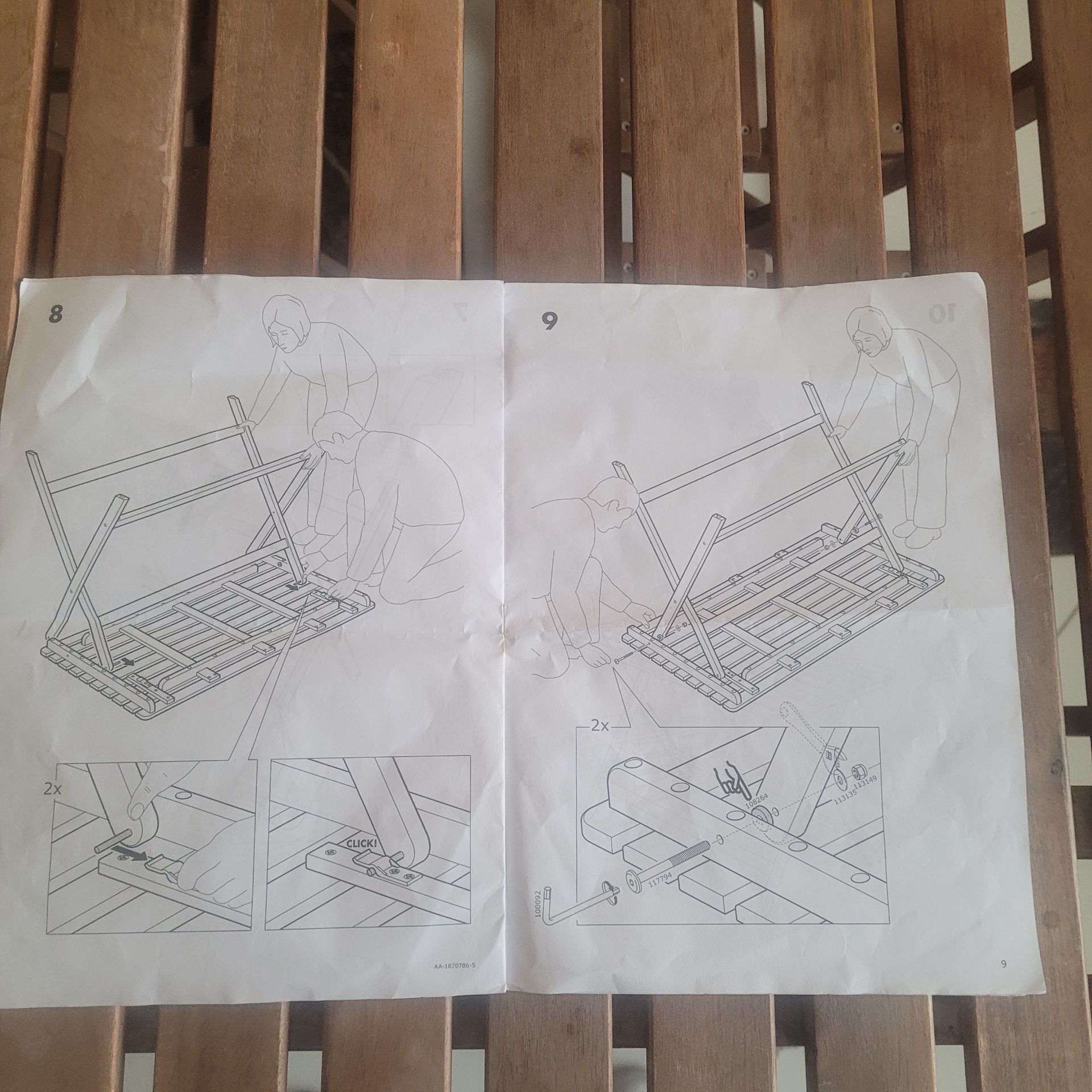 IKEA Ashkolmen 4 seater  wooden table and 4 chairs to match.  - Image 6