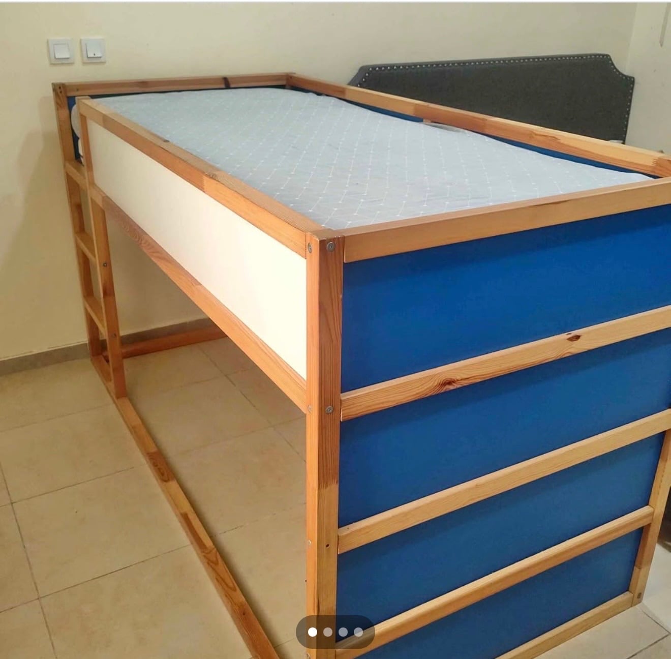IKEA kids bunk bed with mattress - Image 1