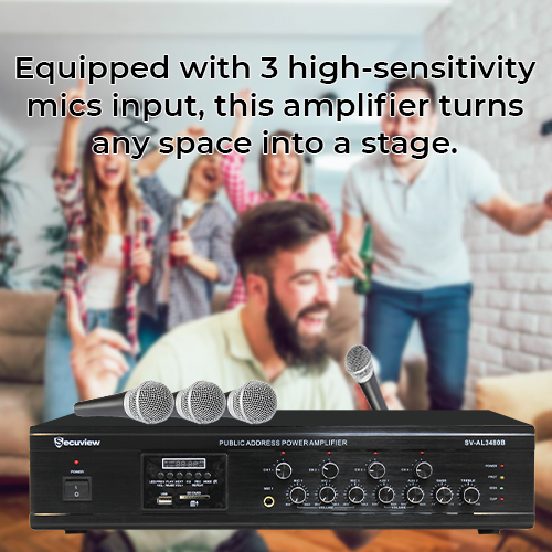 Secuview 480W PA System Amplifier (4 Zones) - Image 4