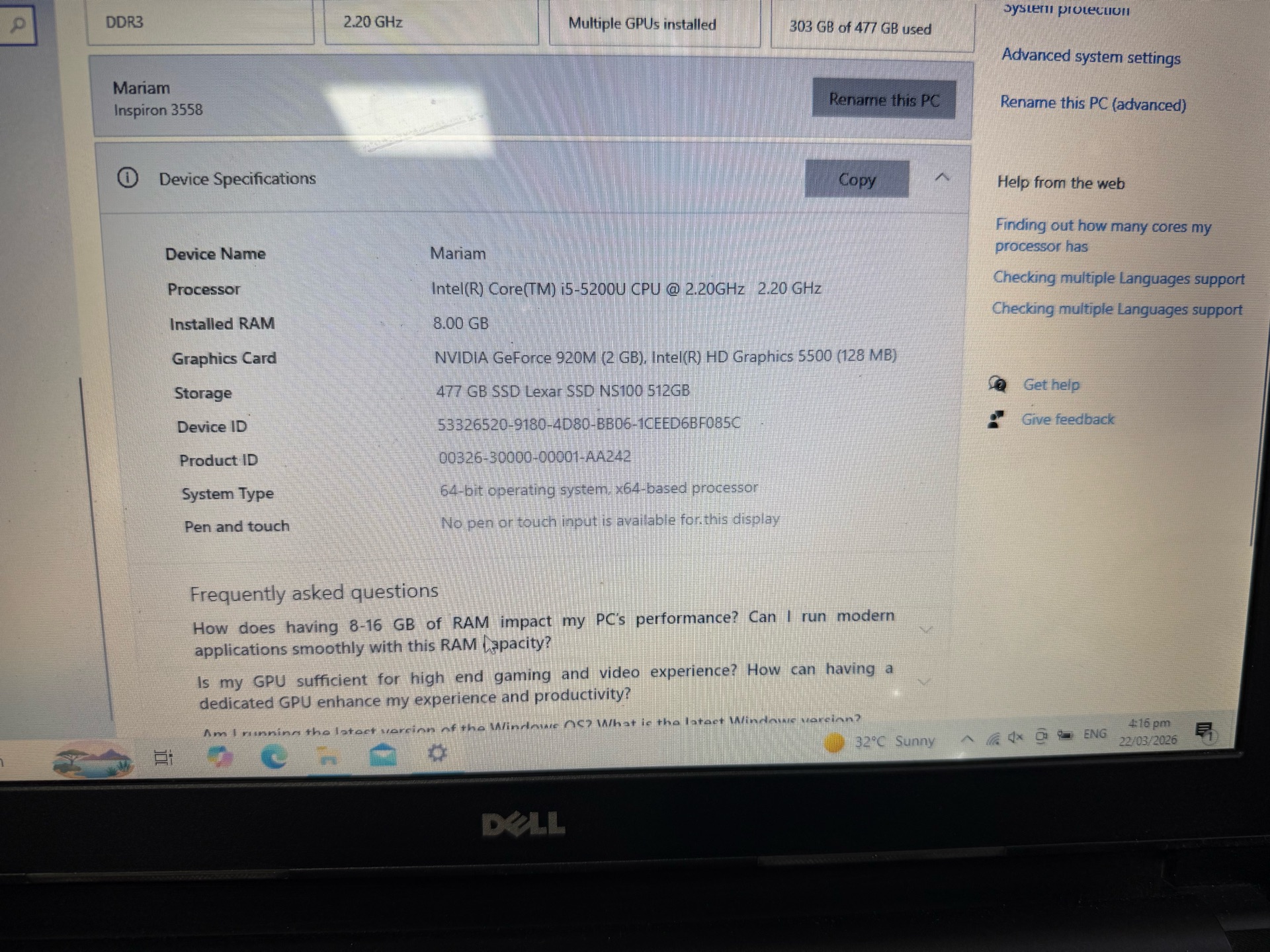 Dell 2000 core i5 , 2gb graphics card , 512gb - Image 7