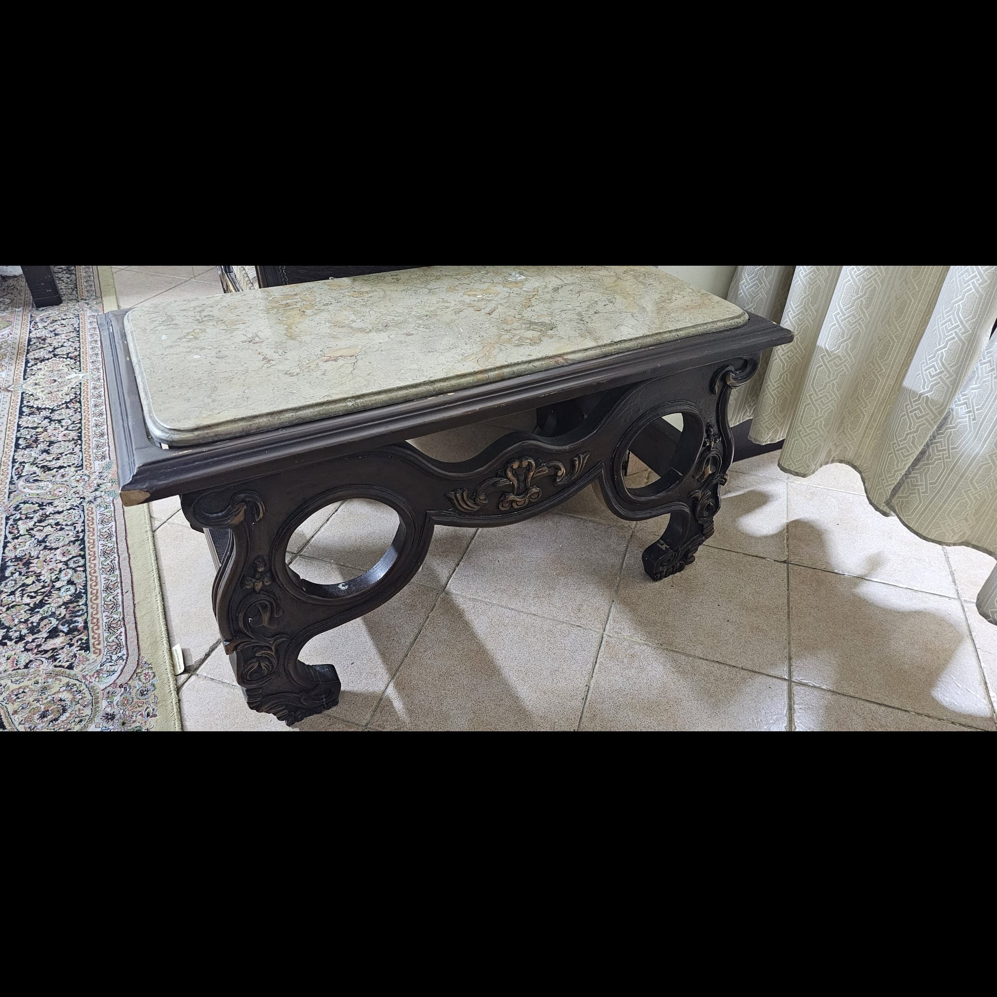 Wooden sofa set with centre table. - Image 3