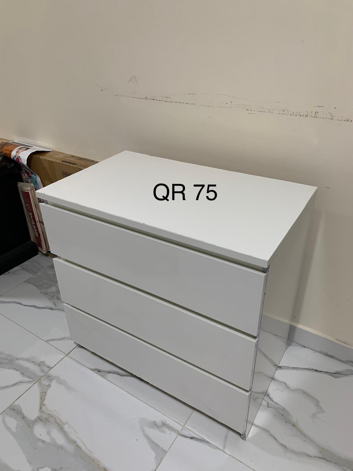 Modern White 3-Drawer Storage Cabinet - Image 5