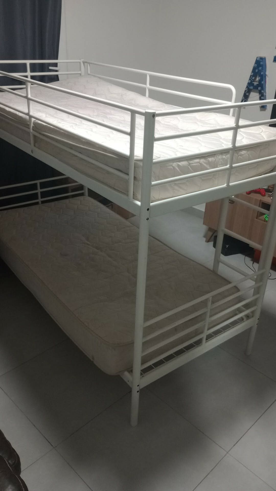 Ikea Bunk bed metal frame with matteress for sale - Image 4