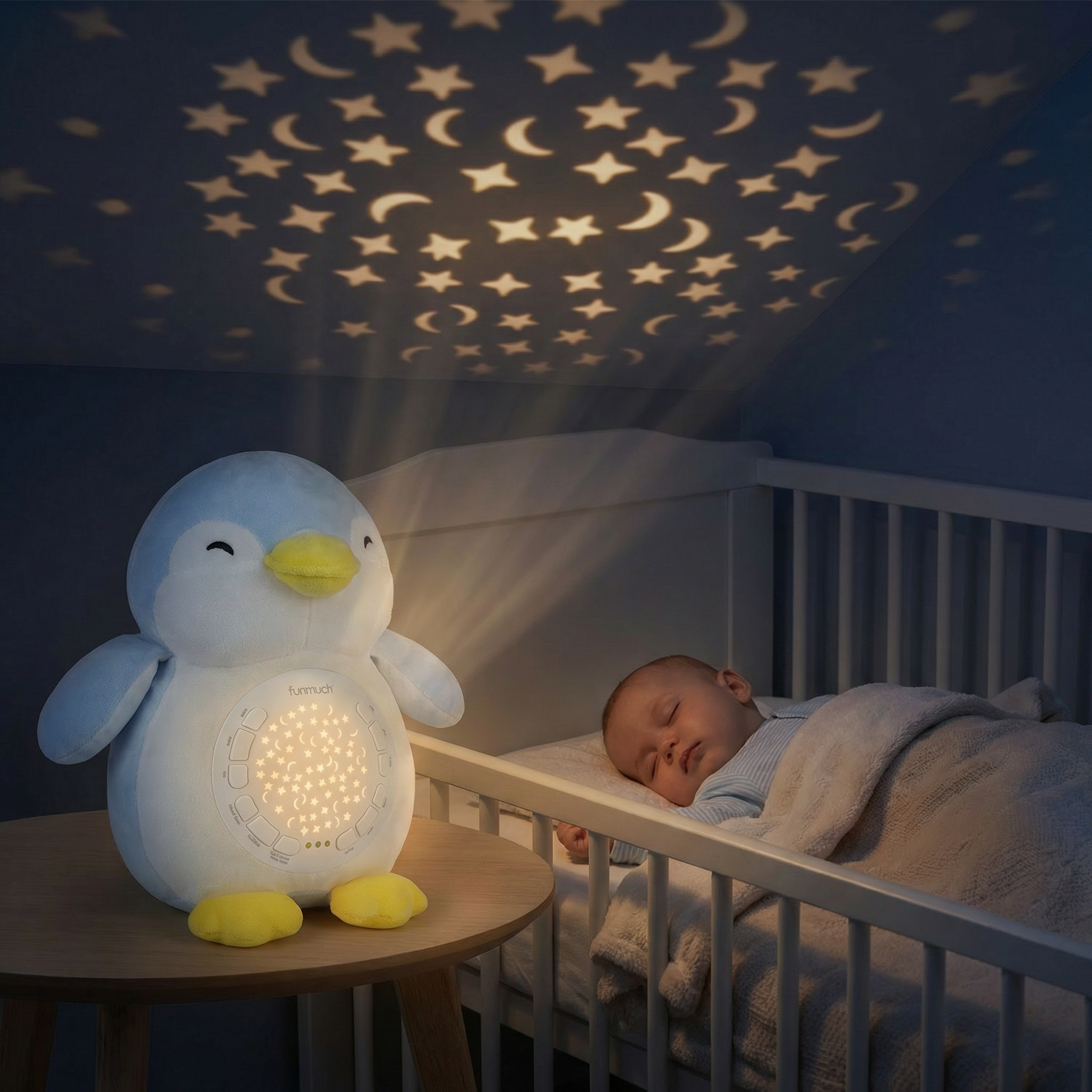 Penguin Baby Plush Night Light Projector with Music  - Image 4