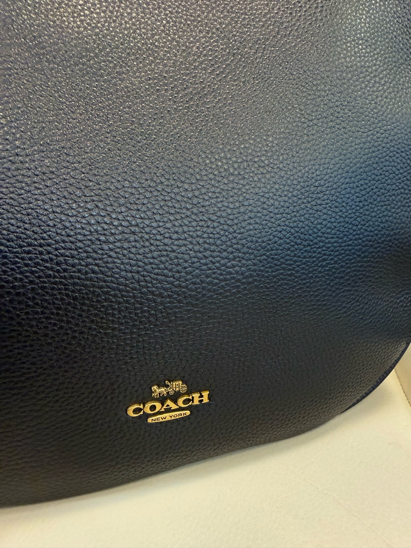 Coach Black Pebbled Leather Shoulder Bag – Like New - Image 5