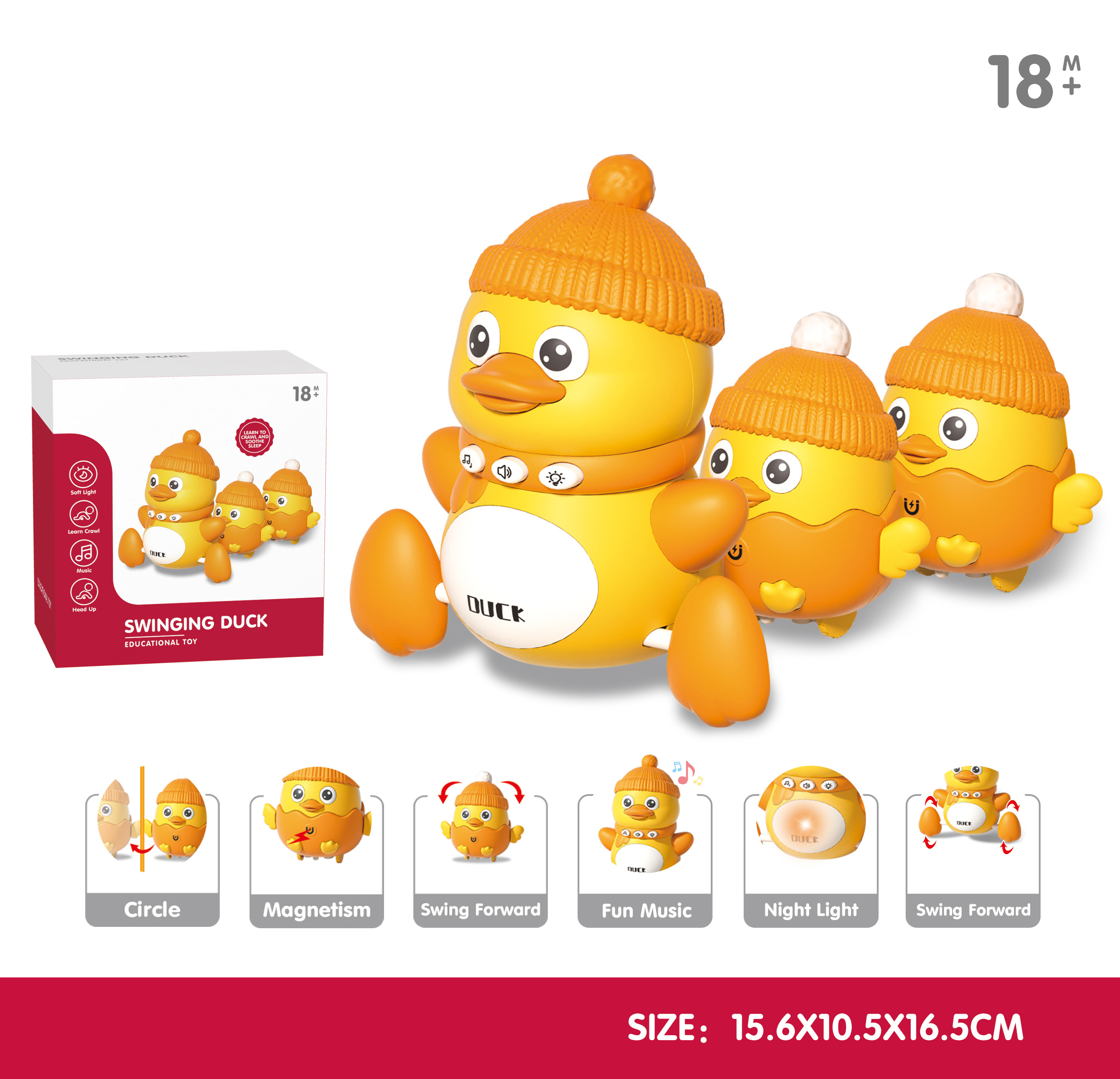 Swinging Duck Musical Toy - Image 1