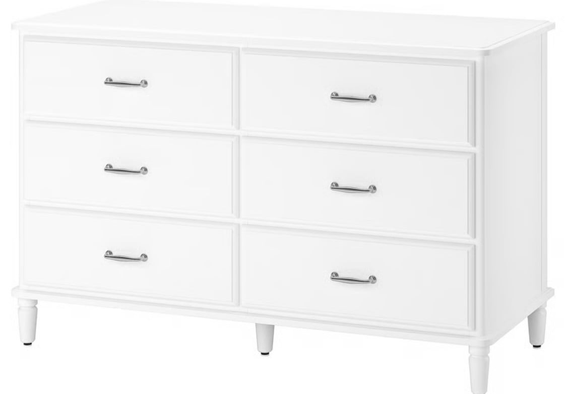 Chest of 6 drawers, white, bought from IKEA. 127 x 81 cm.  - Image 2