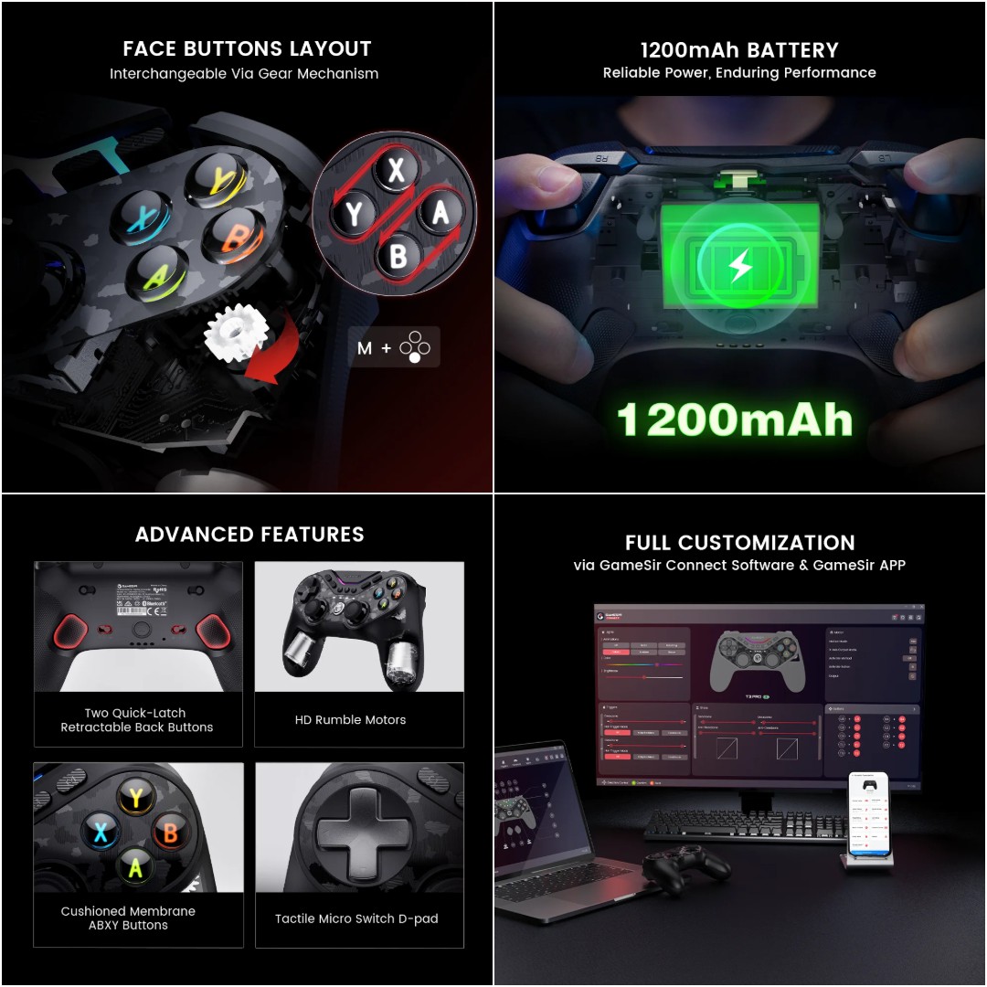 جهاز تحكم الألعاب GameSir Tarantula Pro Hall Effect - Image 9
