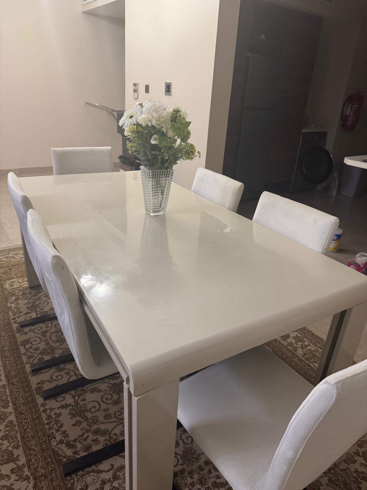 Dinning table with six chairs  - Image 3