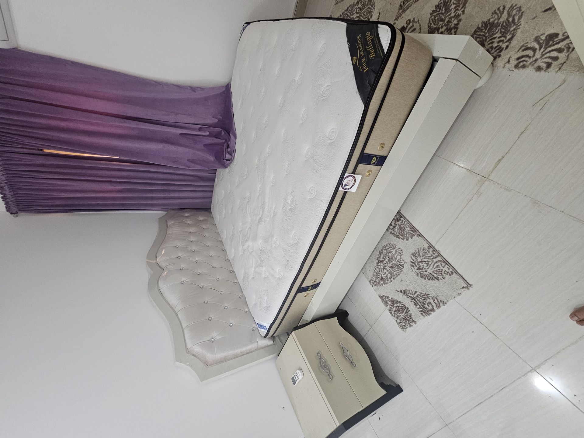 Bed with mattress, & 4door wardrobe  - Image 5