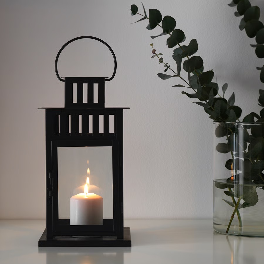 2 silver & 2 black decorative lanterns for candles - Image 7
