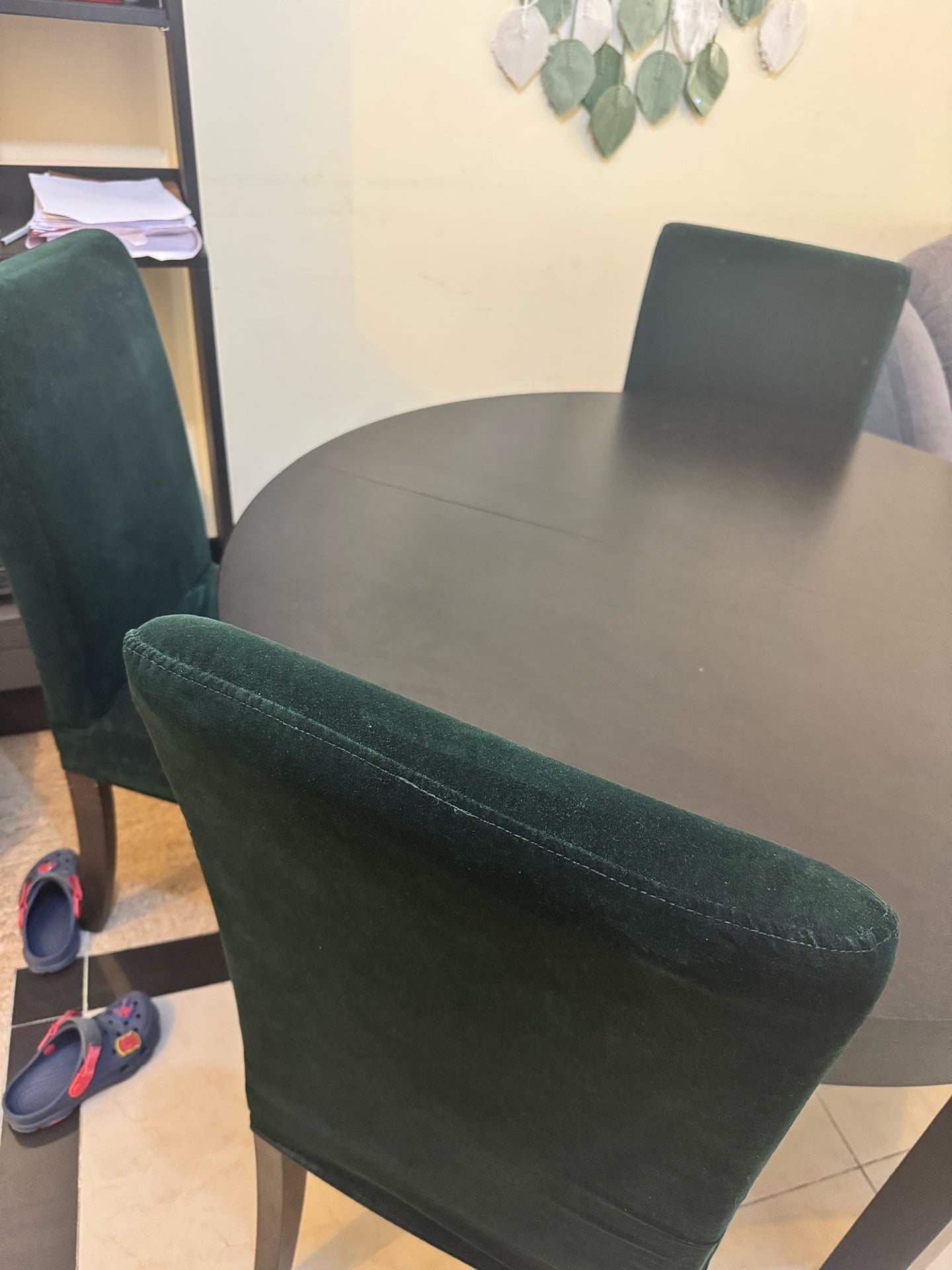 Ikea dinner table (extendable) with 6 Velvet chairs  - Image 3