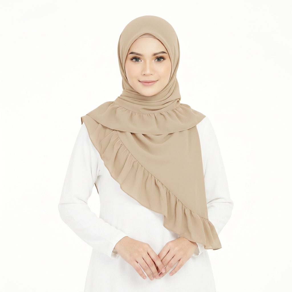 INSTANT RUFFLE CHIFFON HIJAB - Image 9